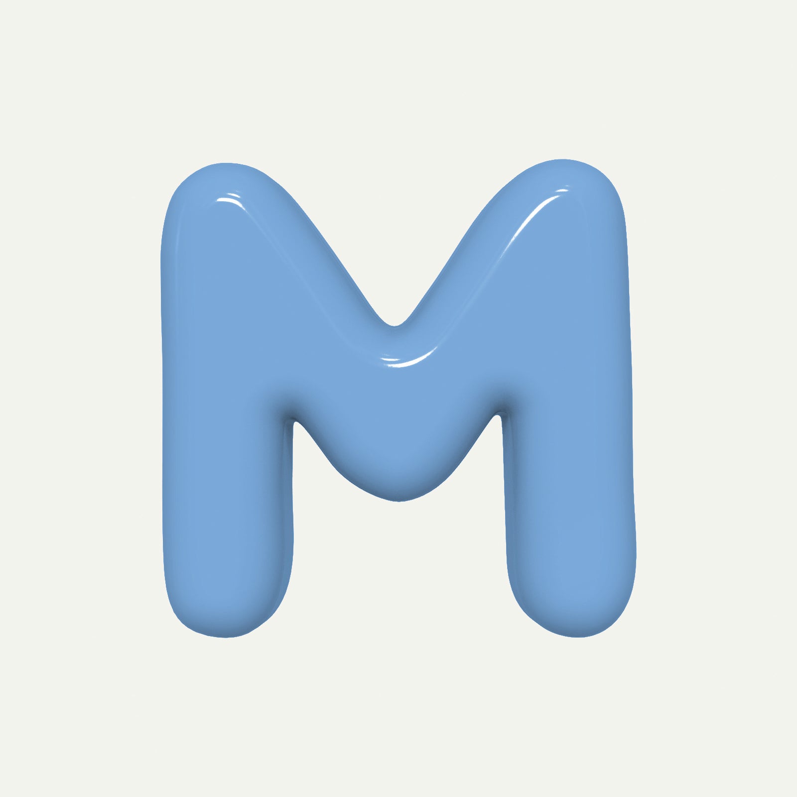 Letter M – handcrafted ceramic decor