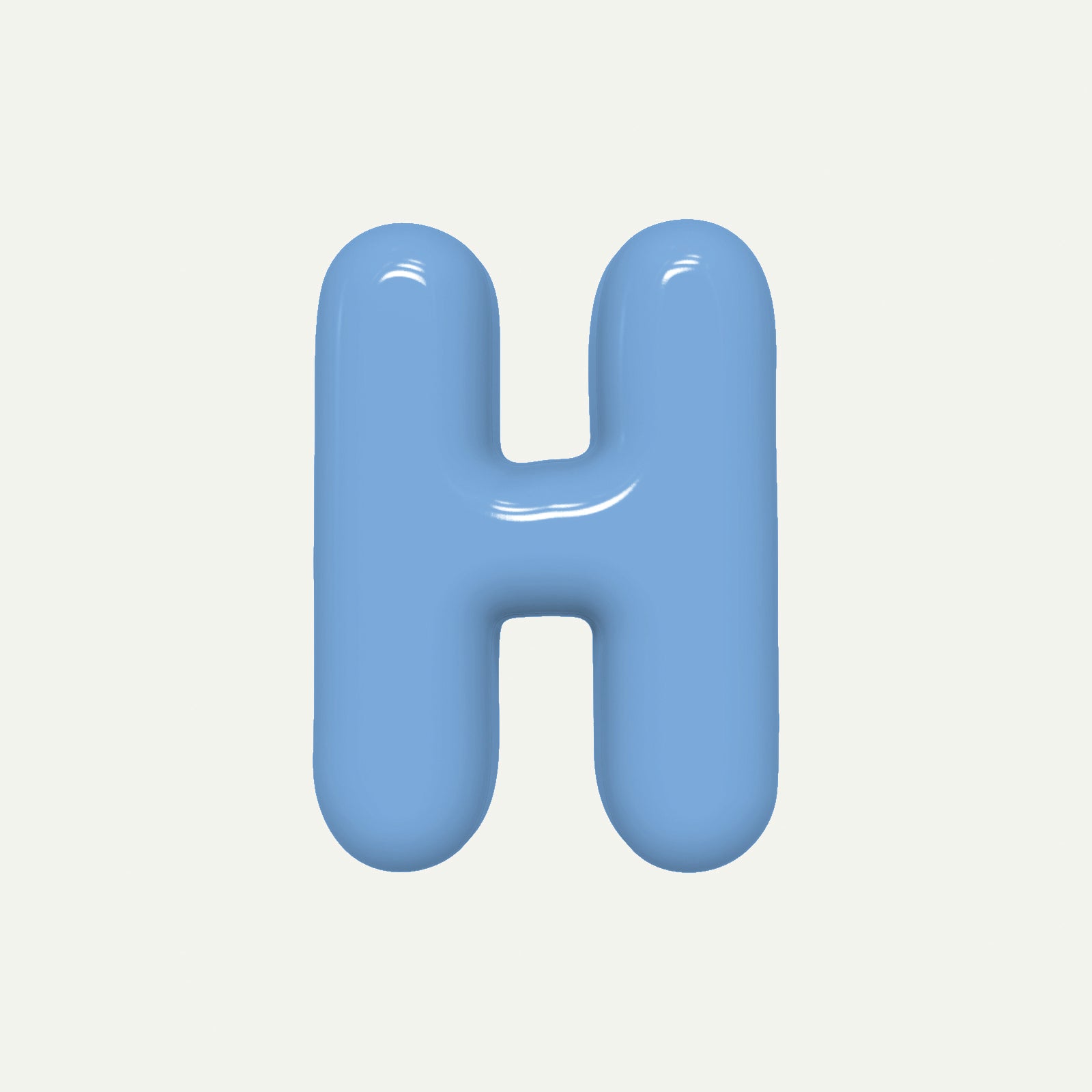 Letter H – handcrafted ceramic decor