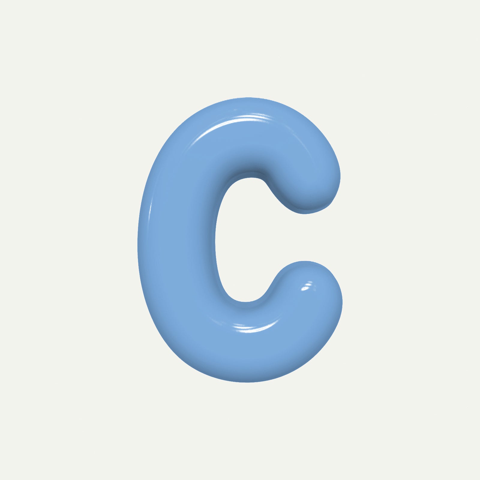 Letter C – handcrafted ceramic decor