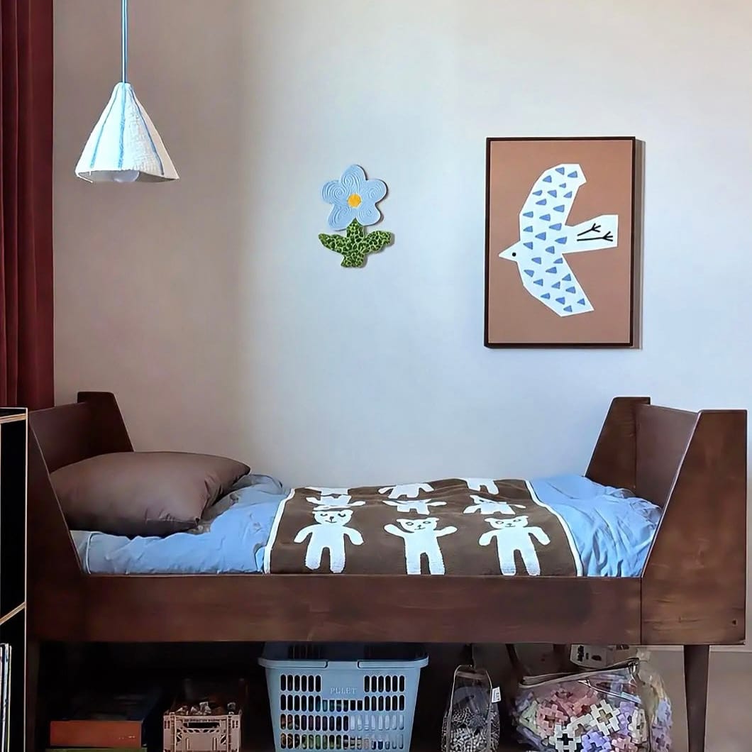 Ceramic Blue Flower – handcrafted wall decor
