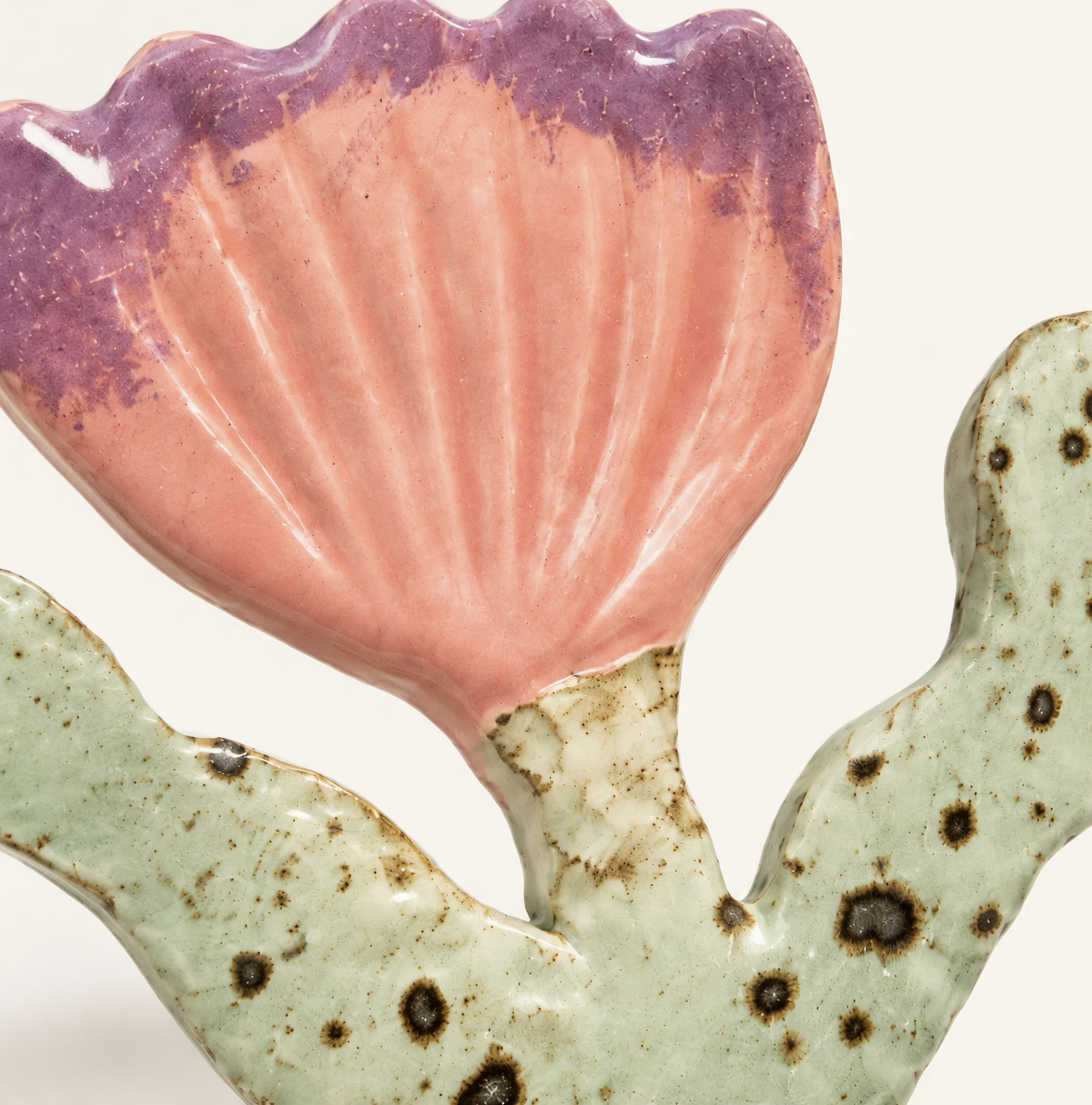 Ceramic Red Flower – handcrafted wall decor