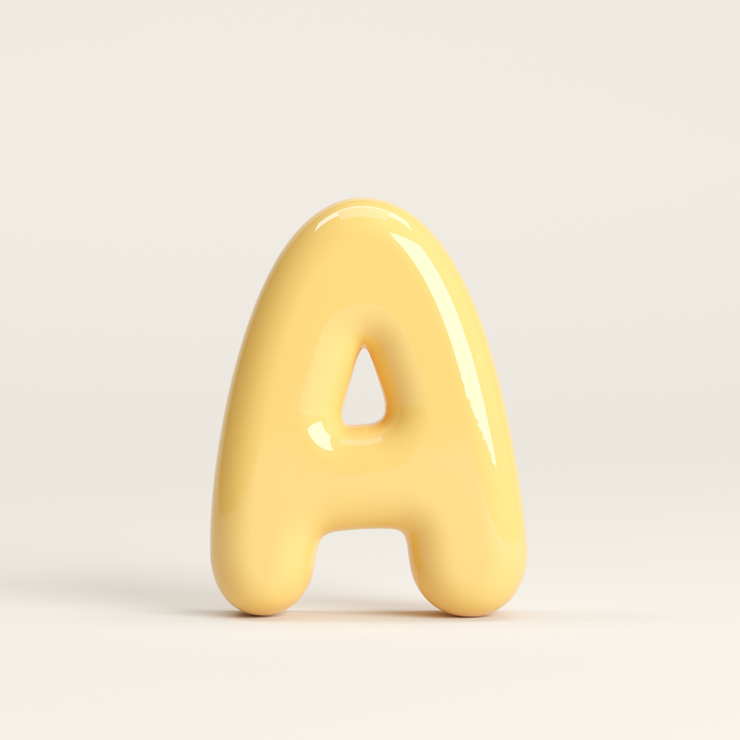 Letter A – handcrafted ceramic decor