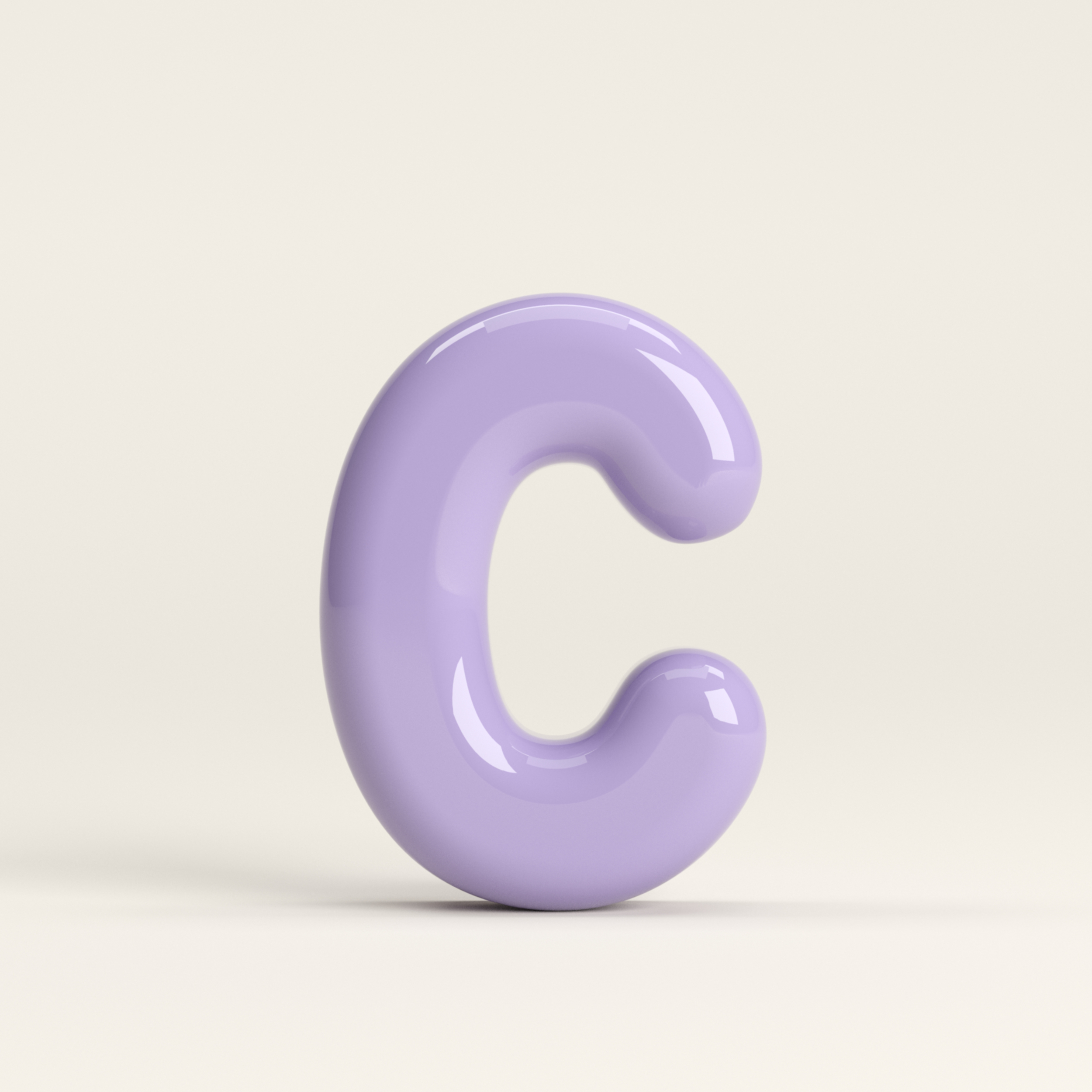 Letter C – handcrafted ceramic decor