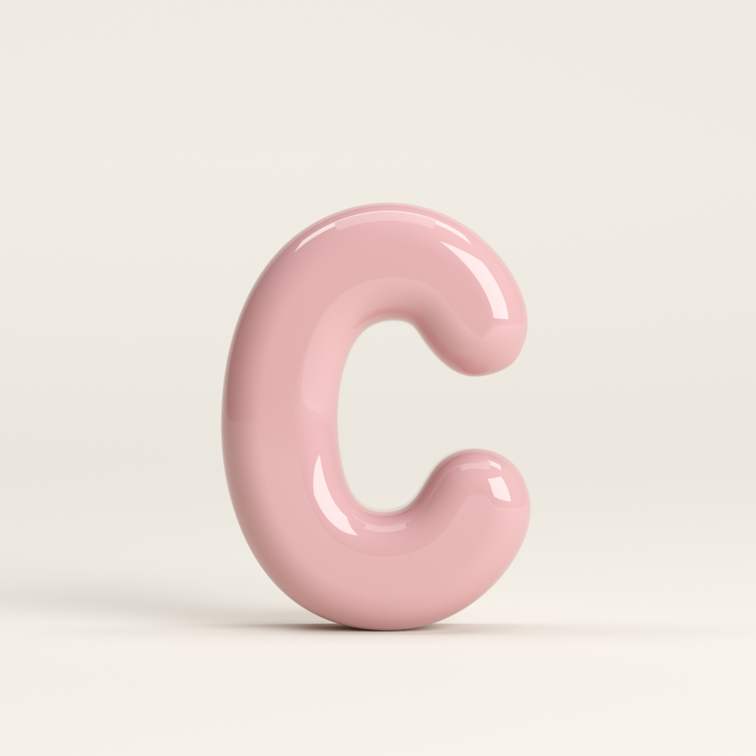 Letter C – handcrafted ceramic decor
