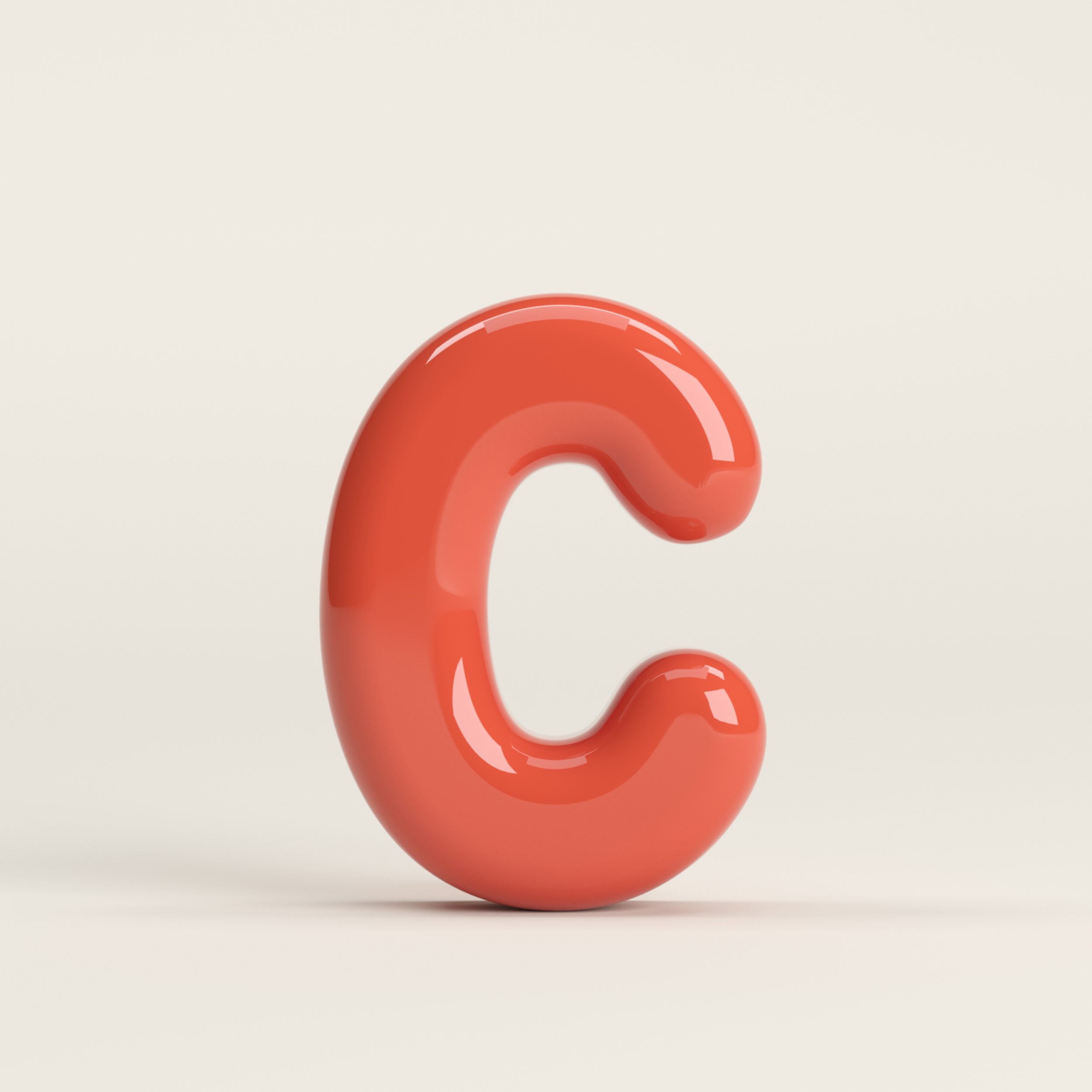 Letter C – handcrafted ceramic decor