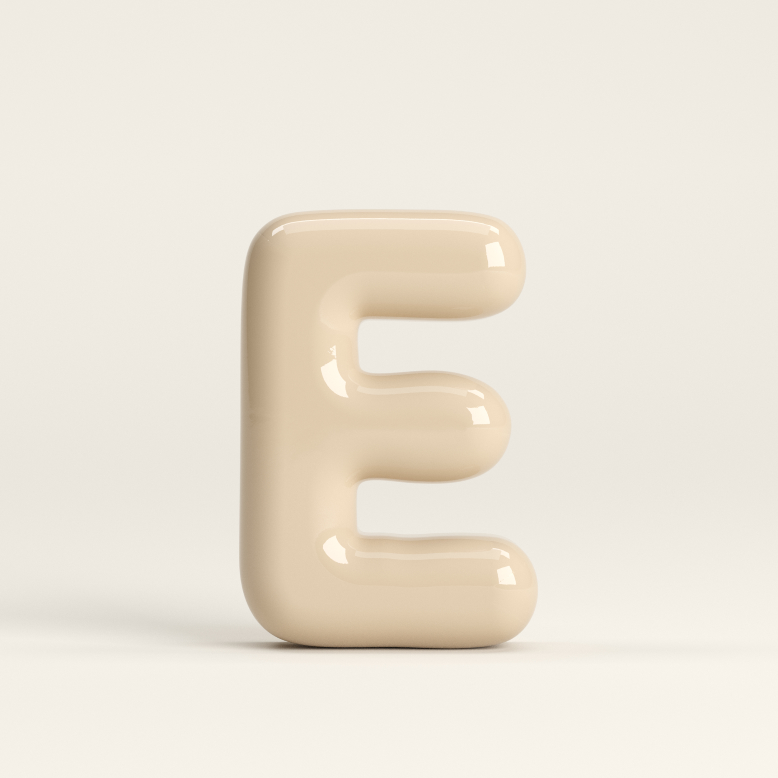 Letter E – handcrafted ceramic decor