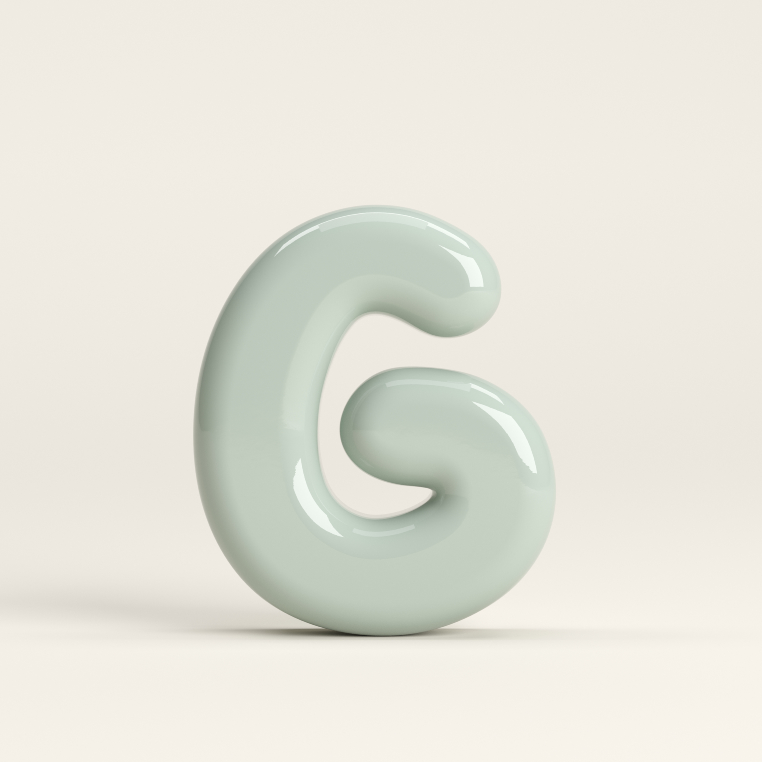 Letter G – handcrafted ceramic decor