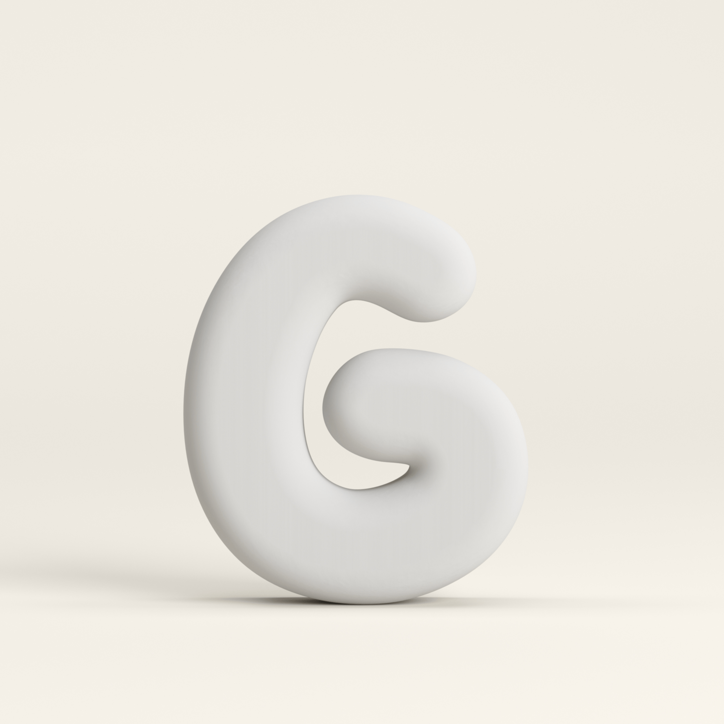 Letter G – Unglazed ceramic decor