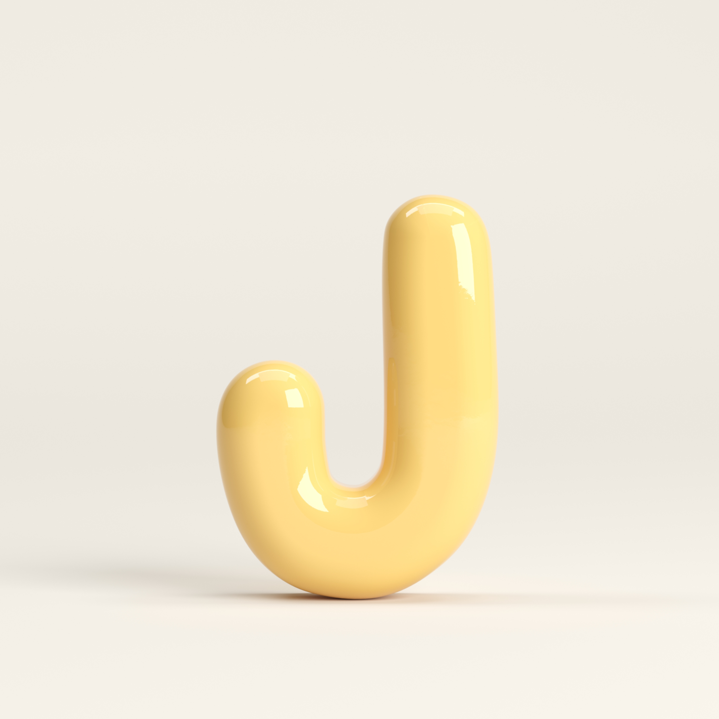 Letter J – handcrafted ceramic decor