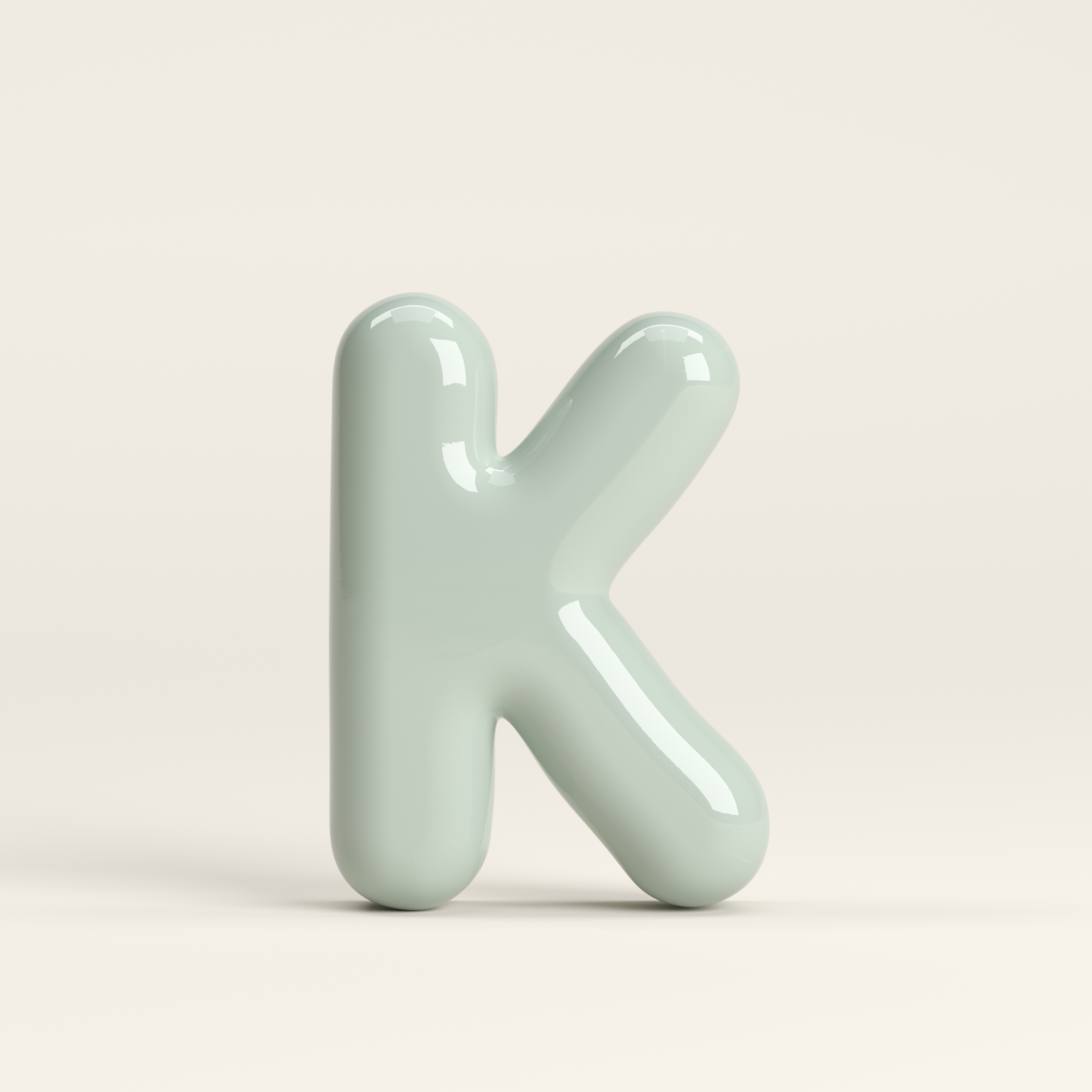 Letter K – handcrafted ceramic decor