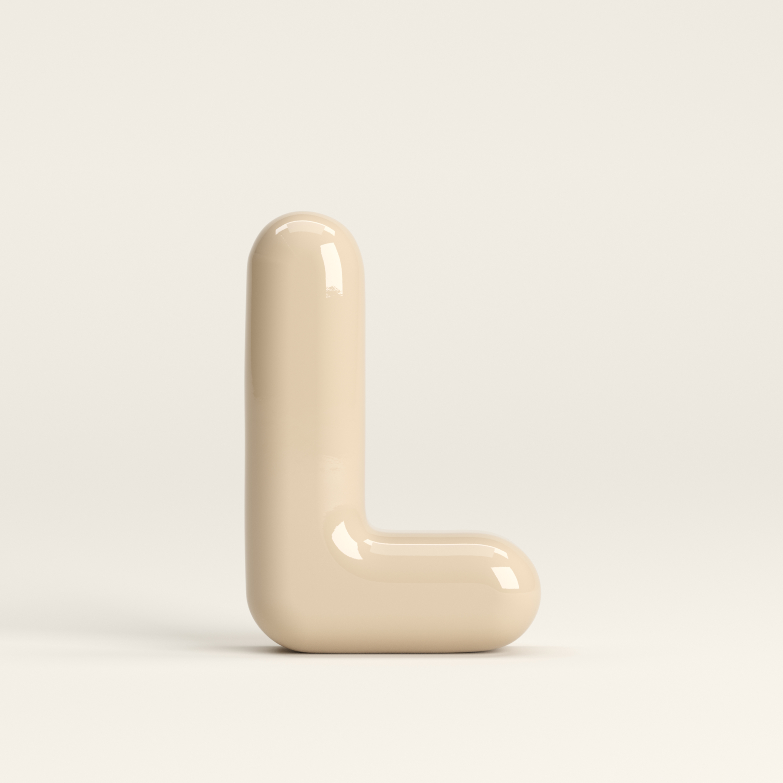 Letter L – handcrafted ceramic decor