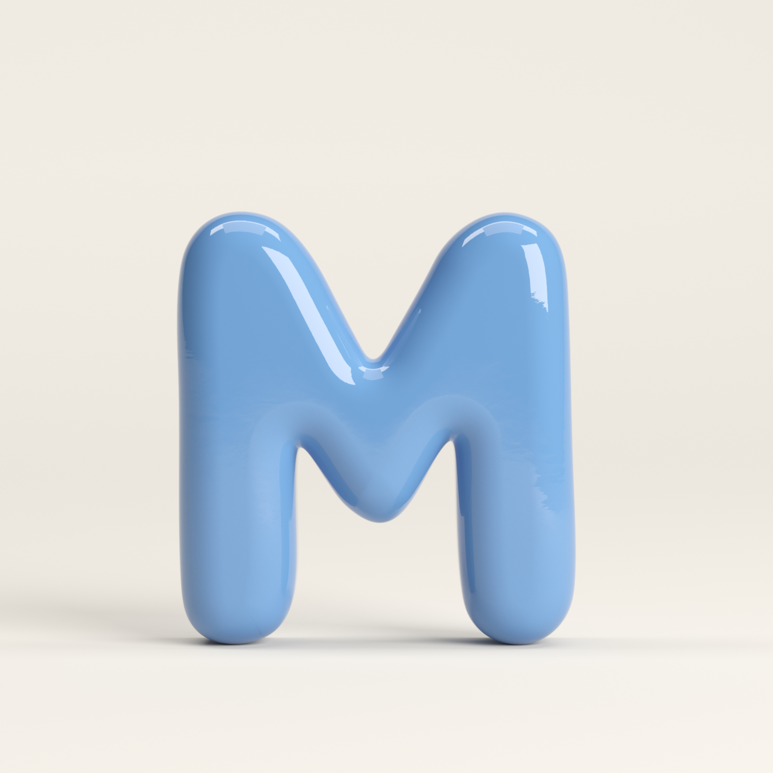 Letter M – handcrafted ceramic decor