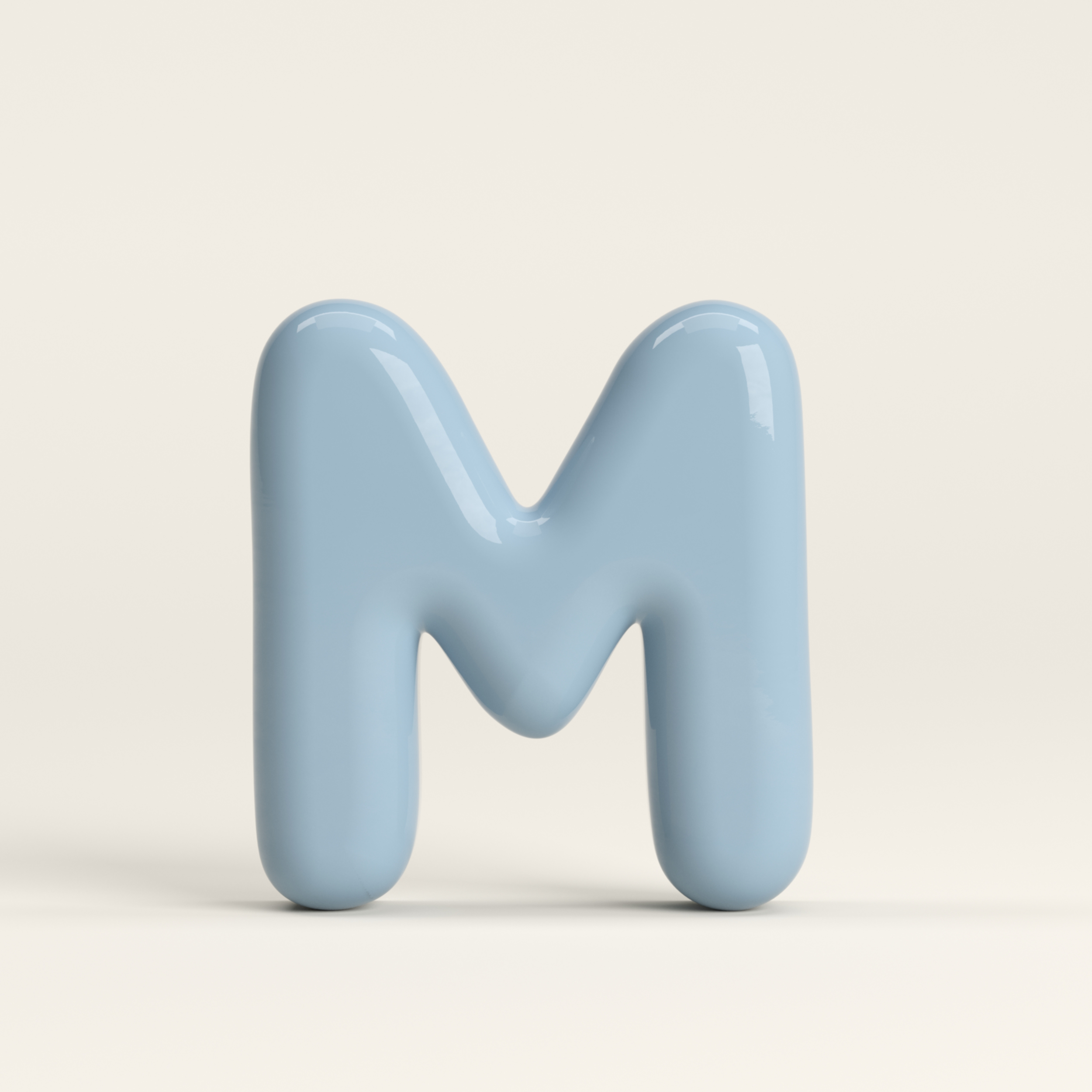 Letter M – handcrafted ceramic decor