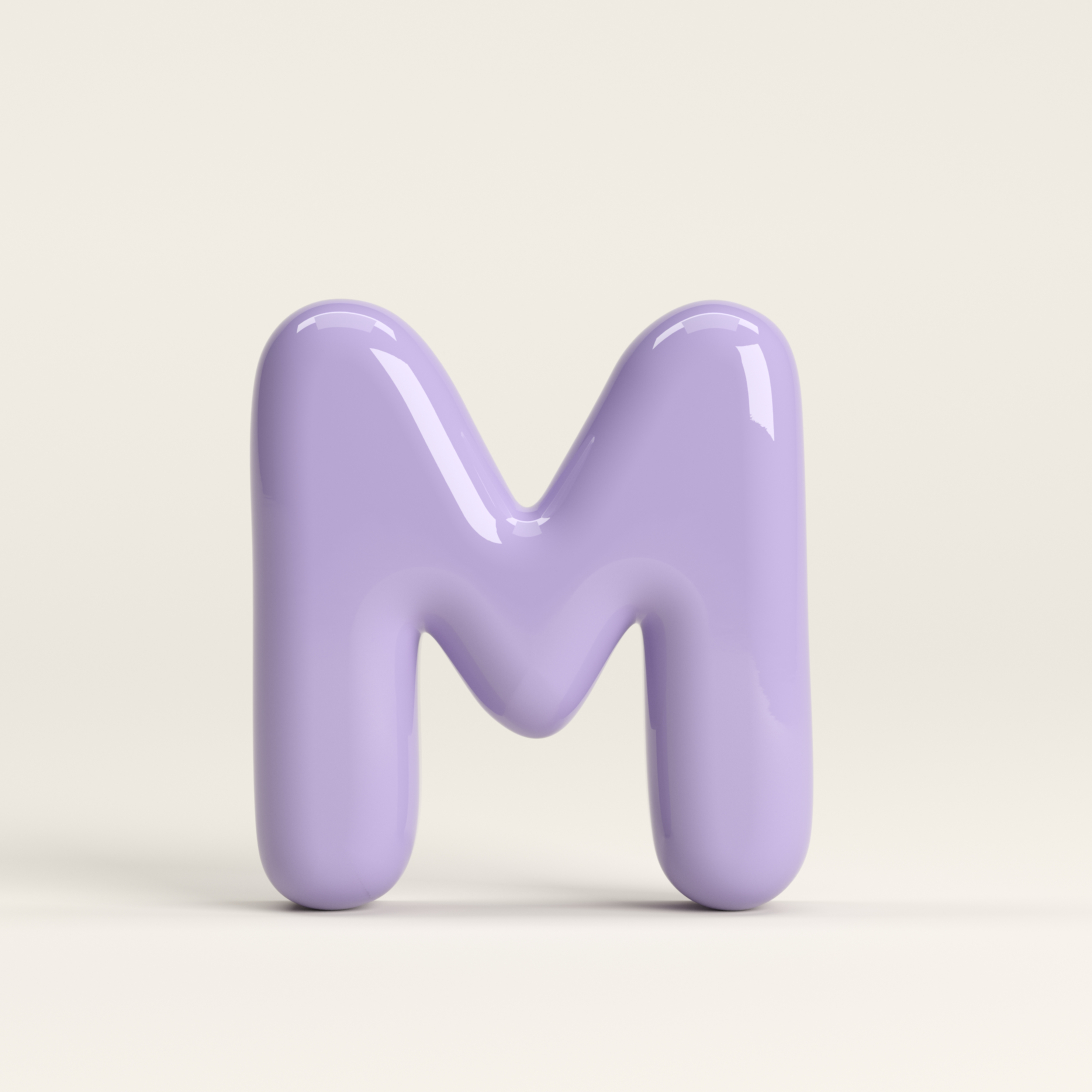 Letter M – handcrafted ceramic decor
