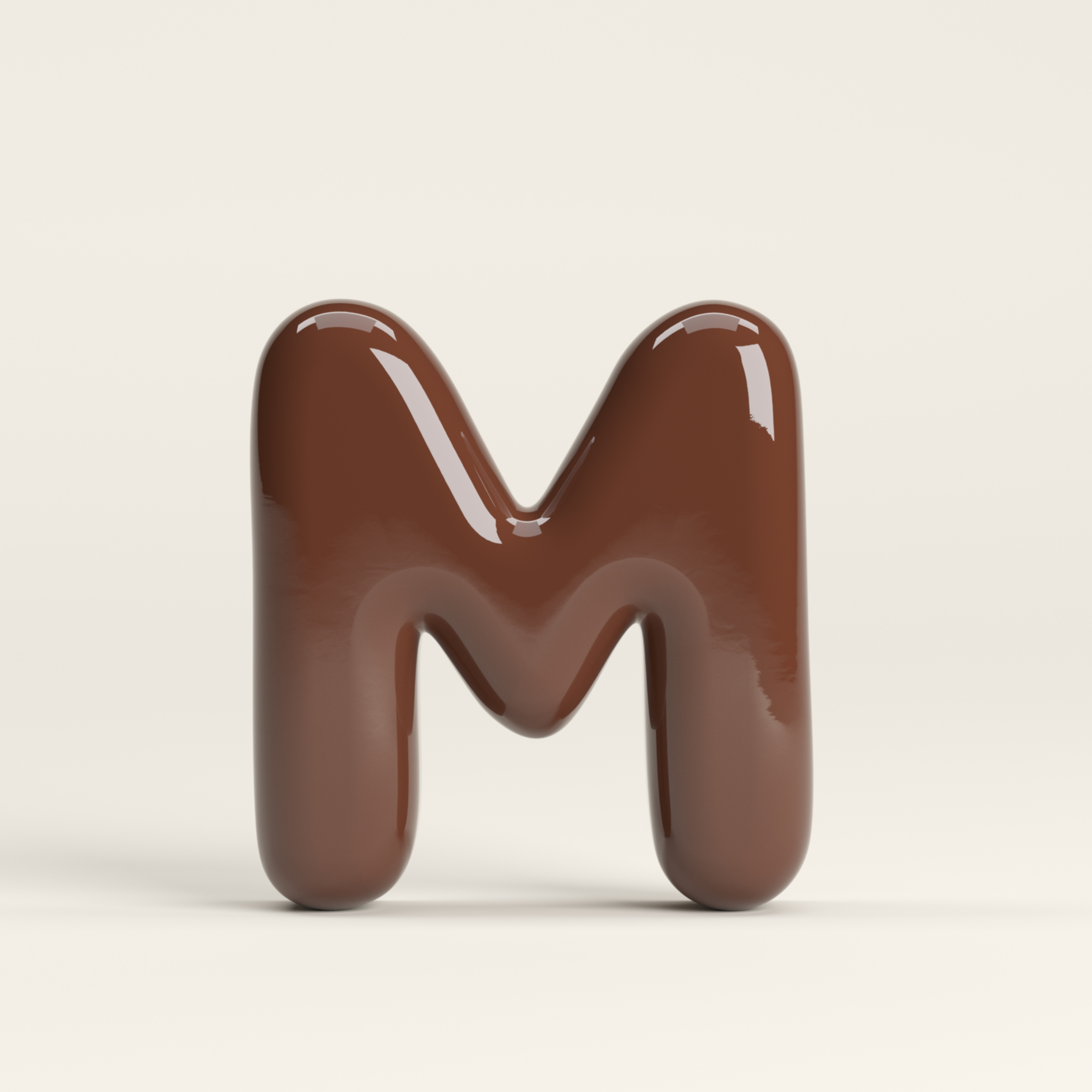 Letter M – handcrafted ceramic decor