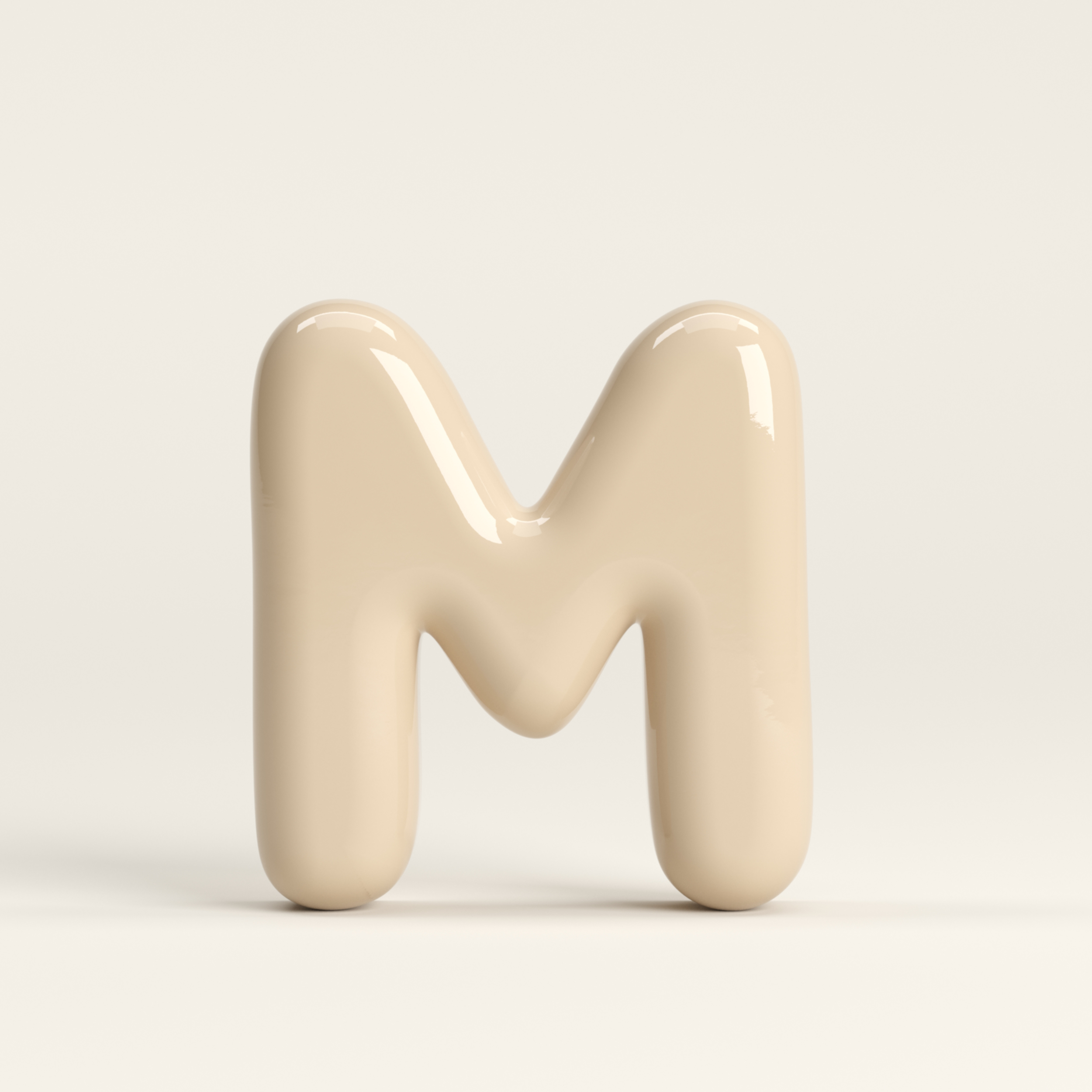 Letter M – handcrafted ceramic decor