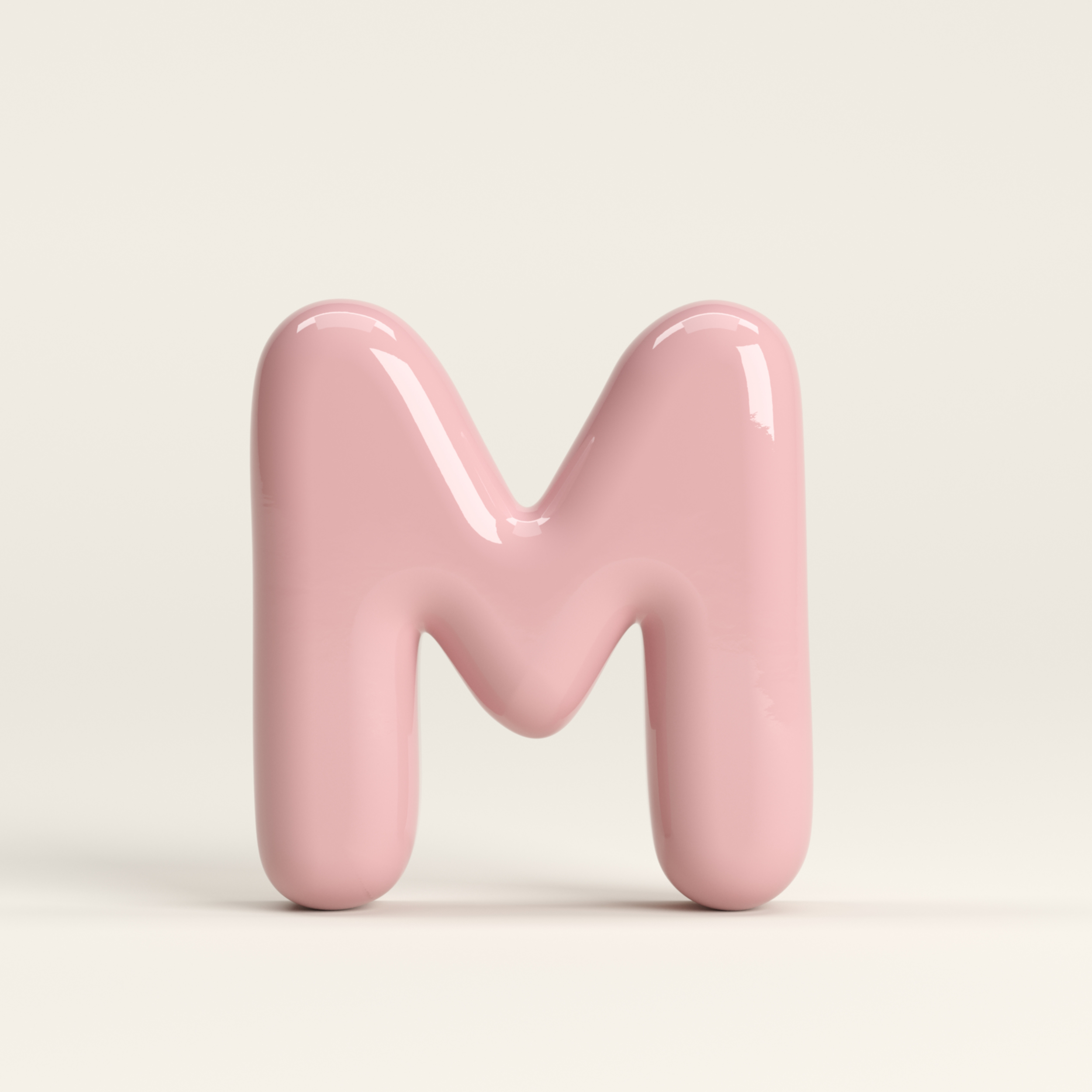 Letter M – handcrafted ceramic decor