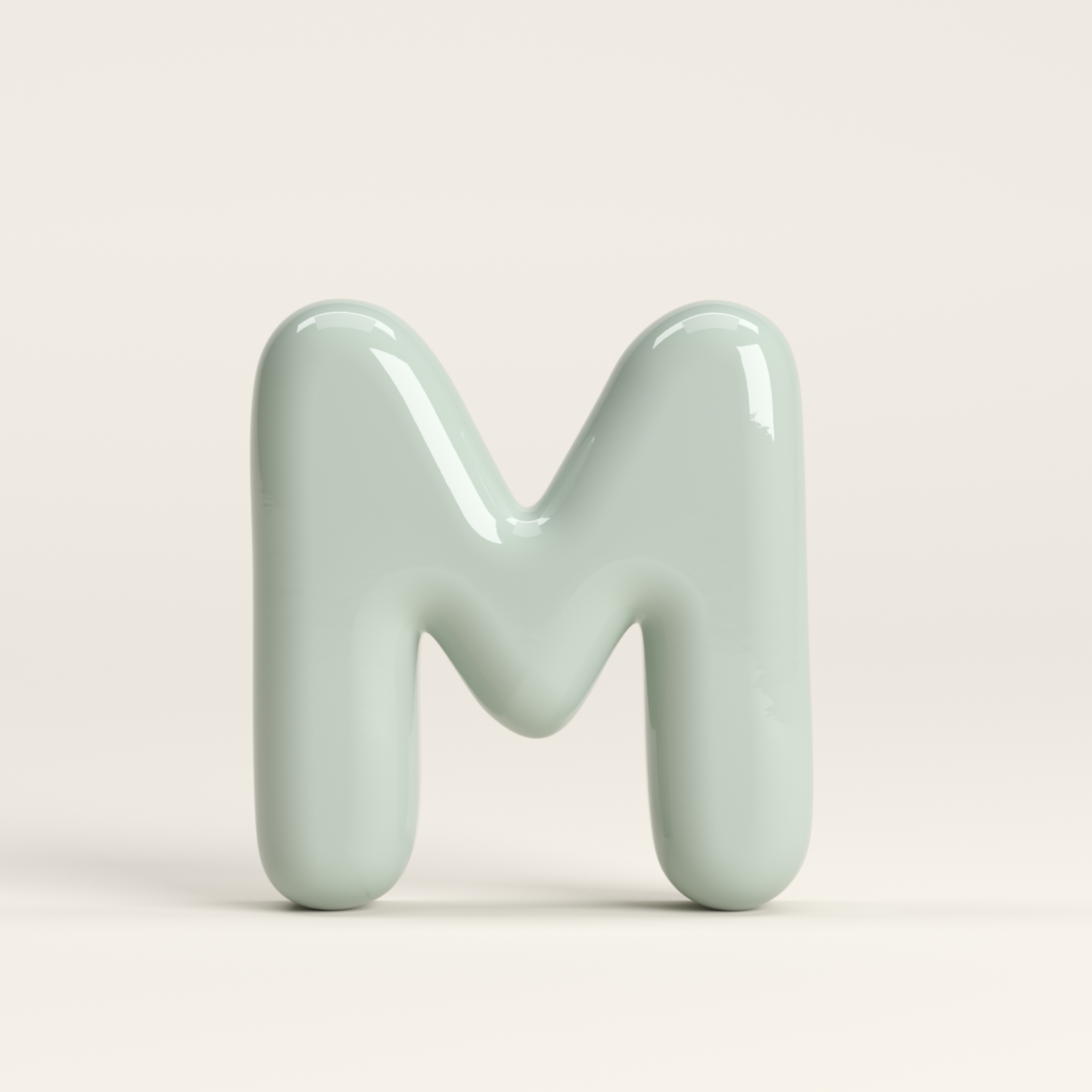 Letter M – handcrafted ceramic decor