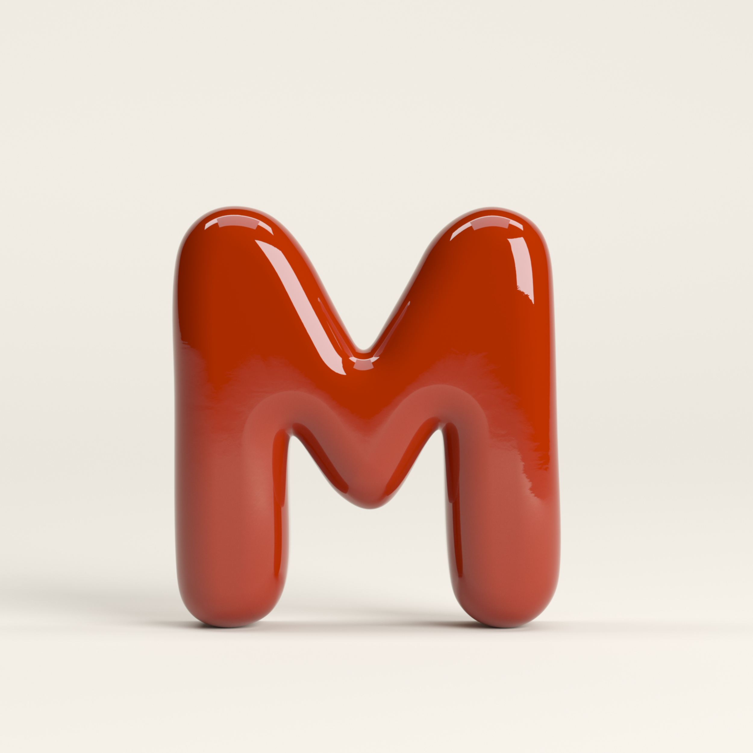 Letter M – handcrafted ceramic decor