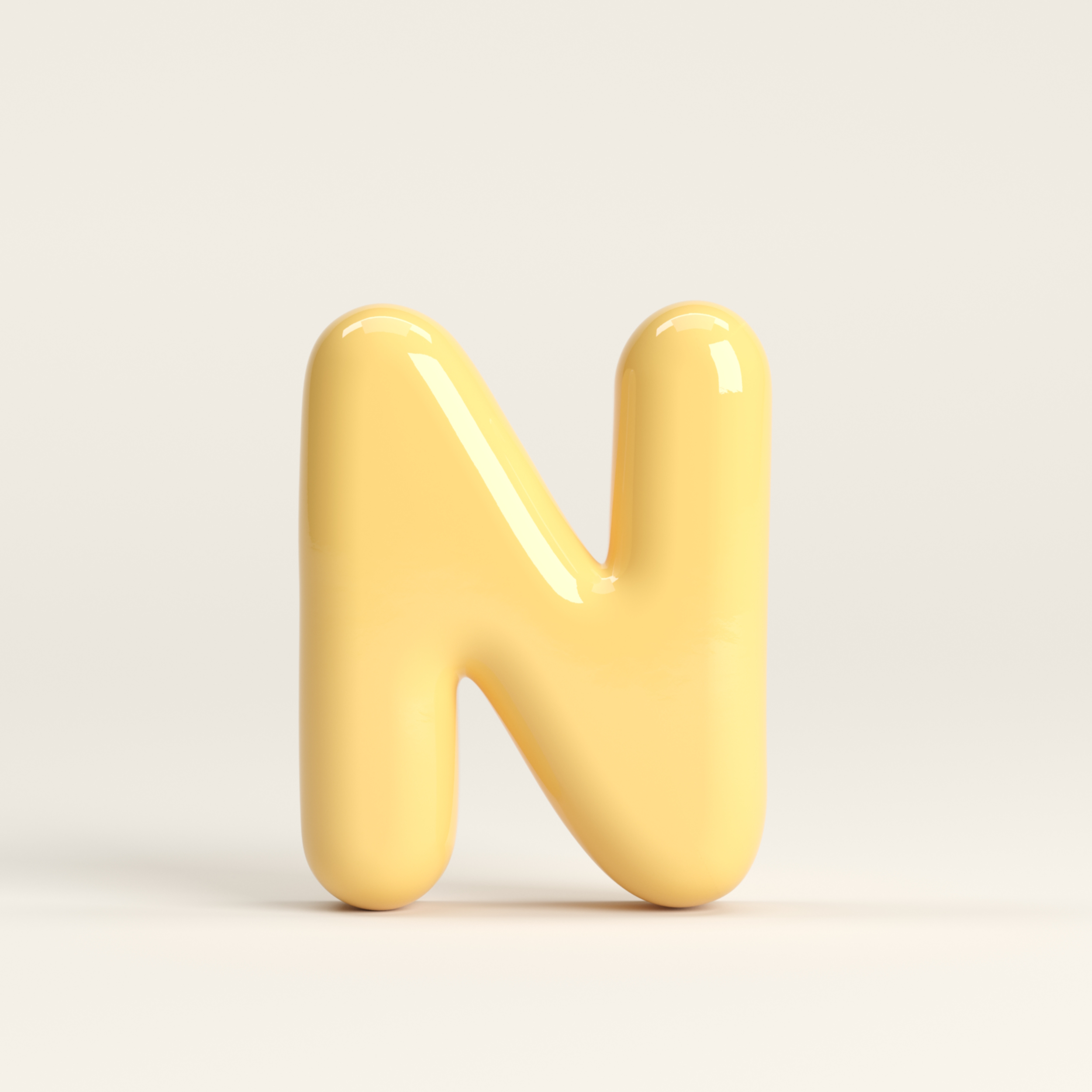 Letter N – handcrafted ceramic decor