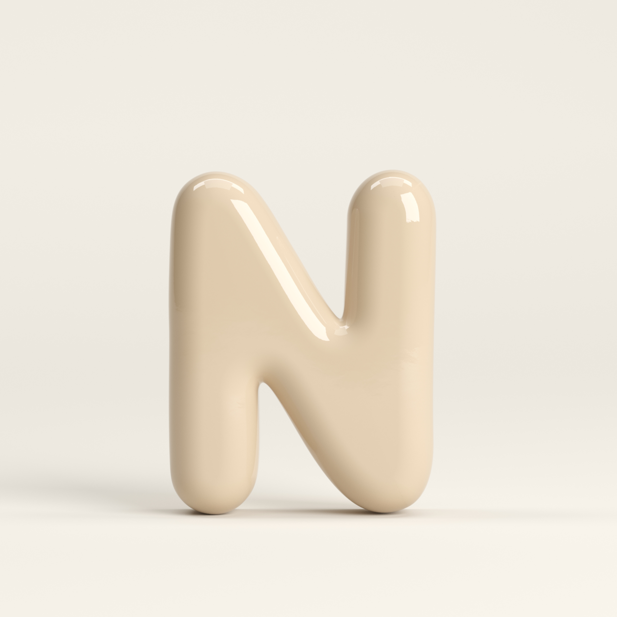 Letter N – handcrafted ceramic decor
