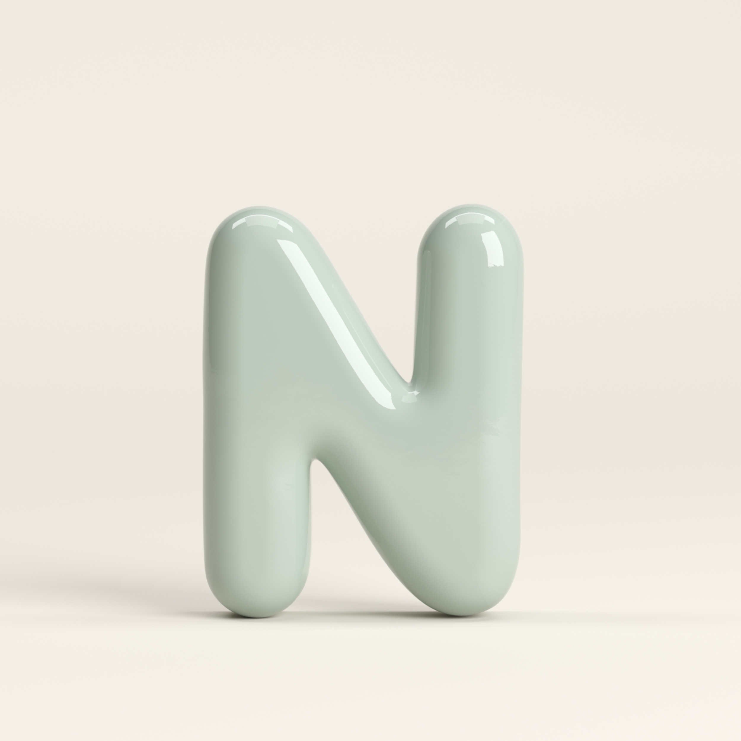 Letter N – handcrafted ceramic decor