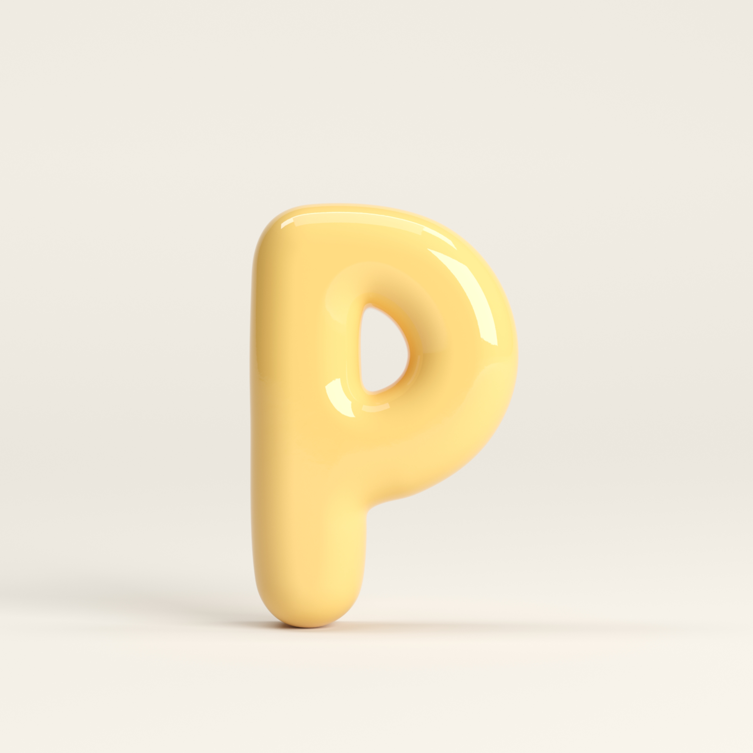 Letter P – handcrafted ceramic decor