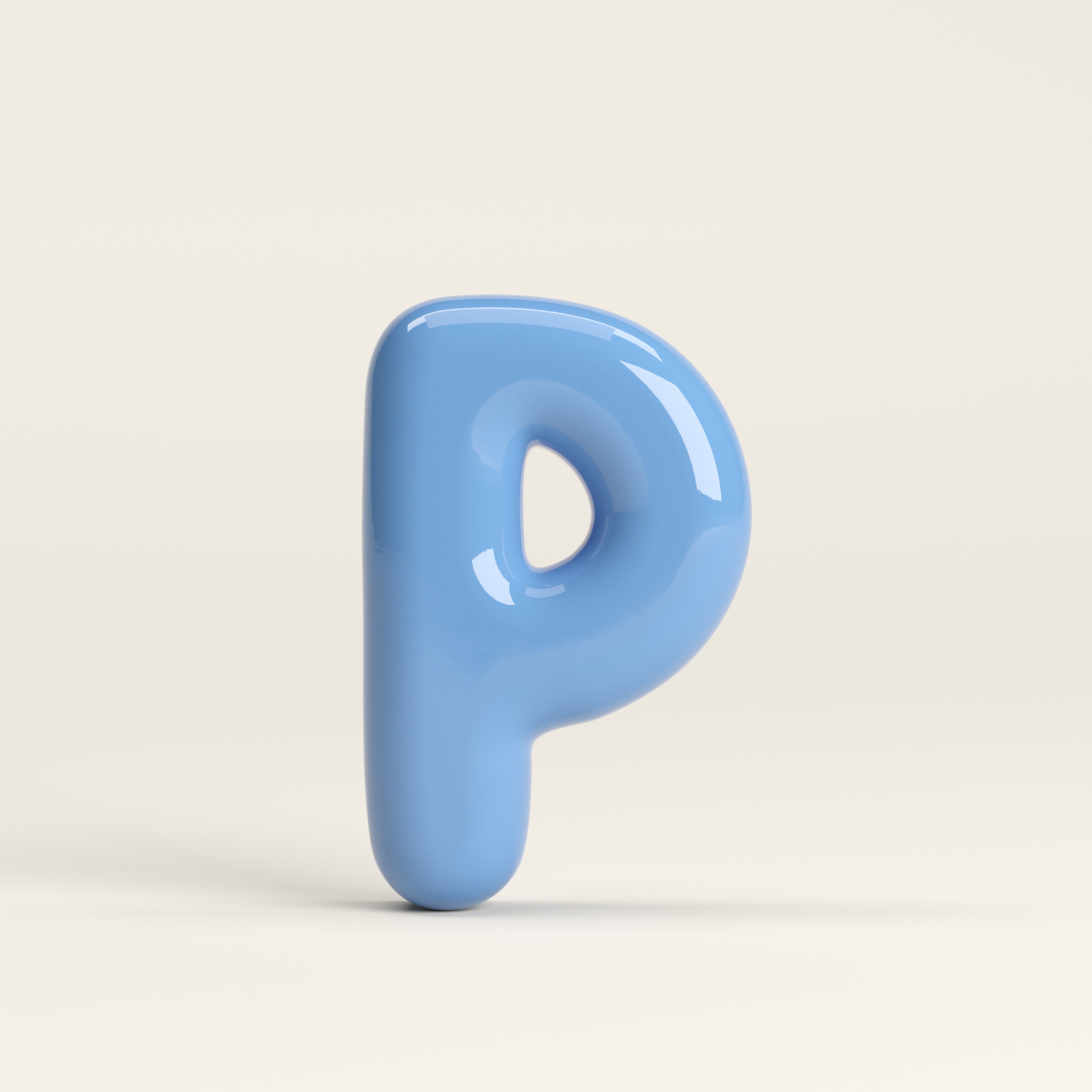 Letter P – handcrafted ceramic decor