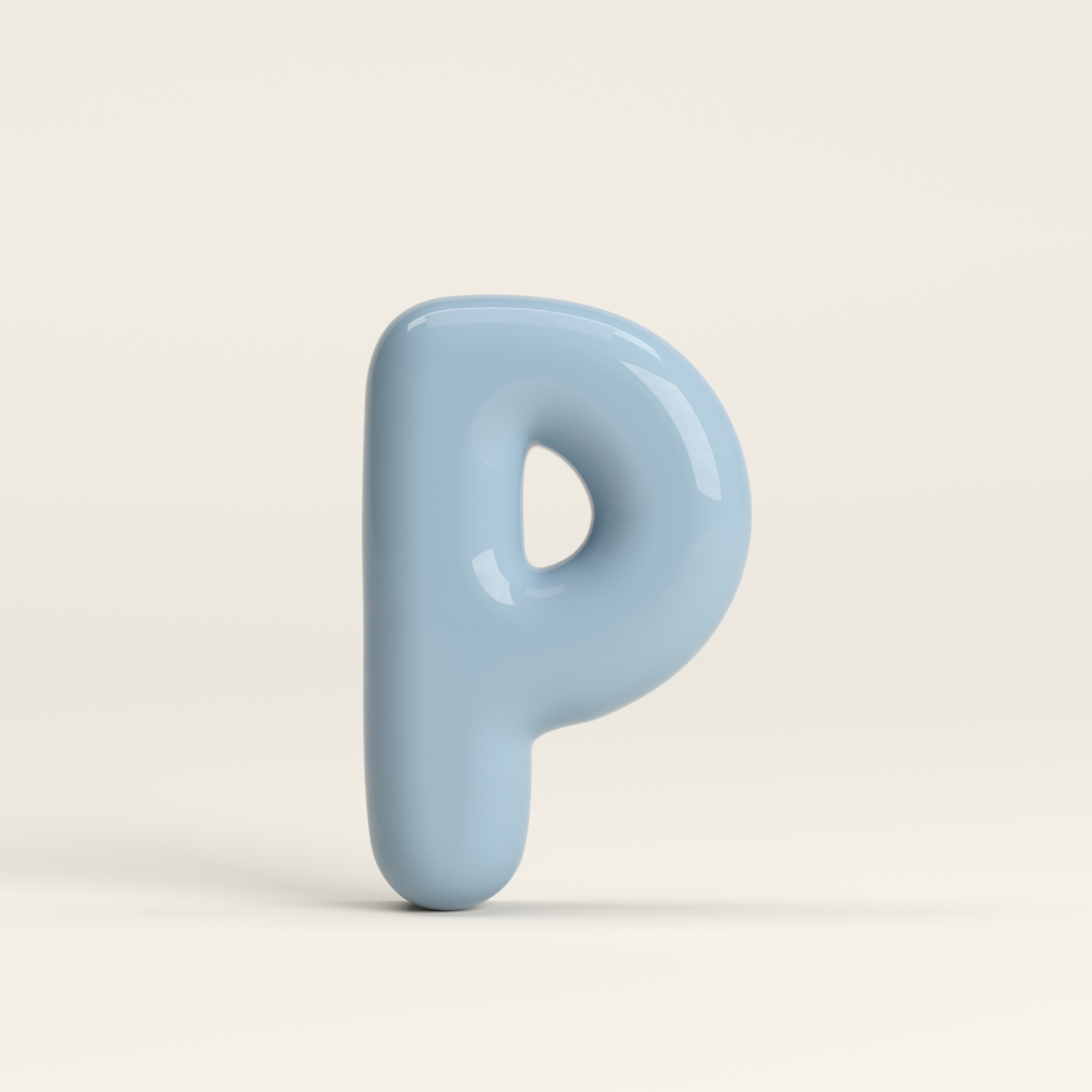 Letter P – handcrafted ceramic decor