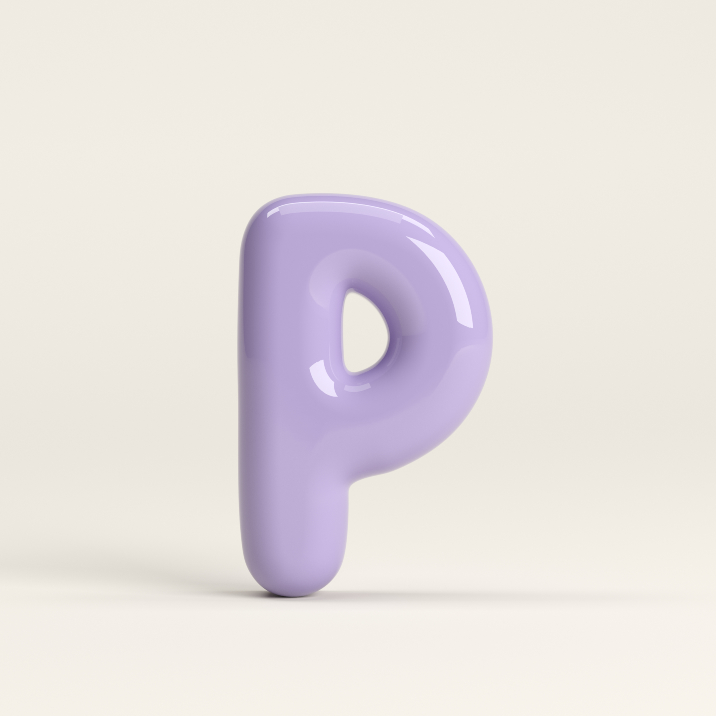 Letter P – handcrafted ceramic decor