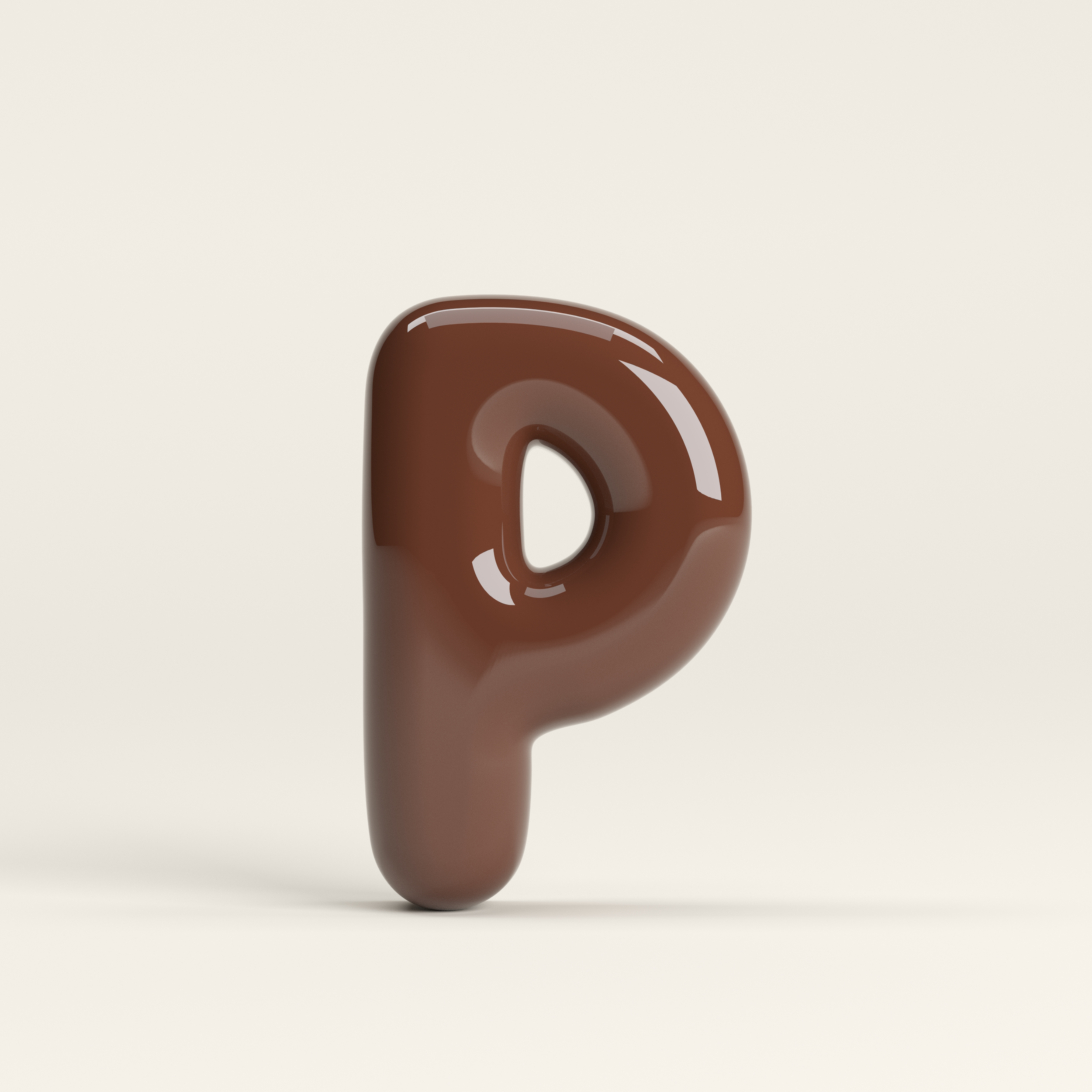 Letter P – handcrafted ceramic decor