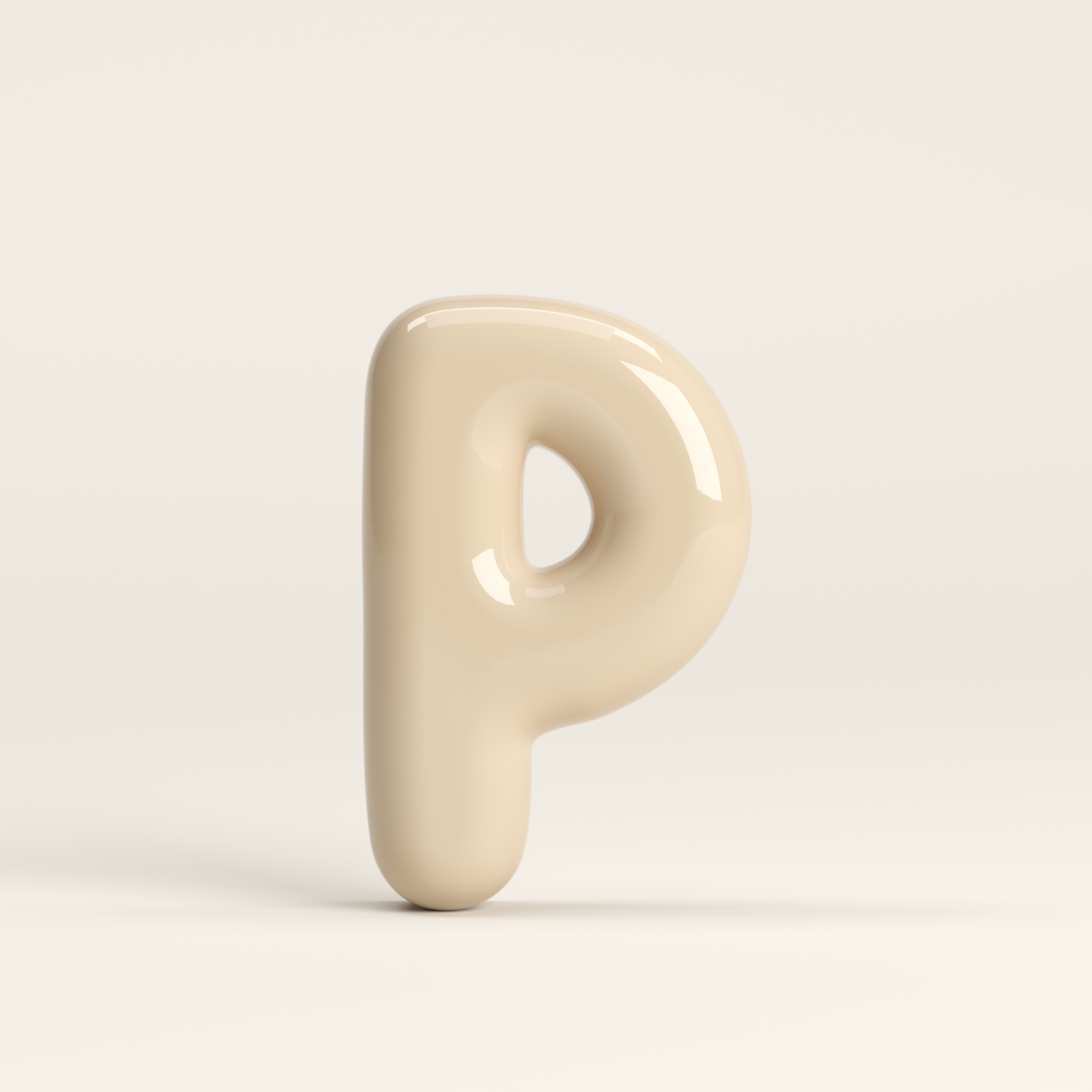 Letter P – handcrafted ceramic decor