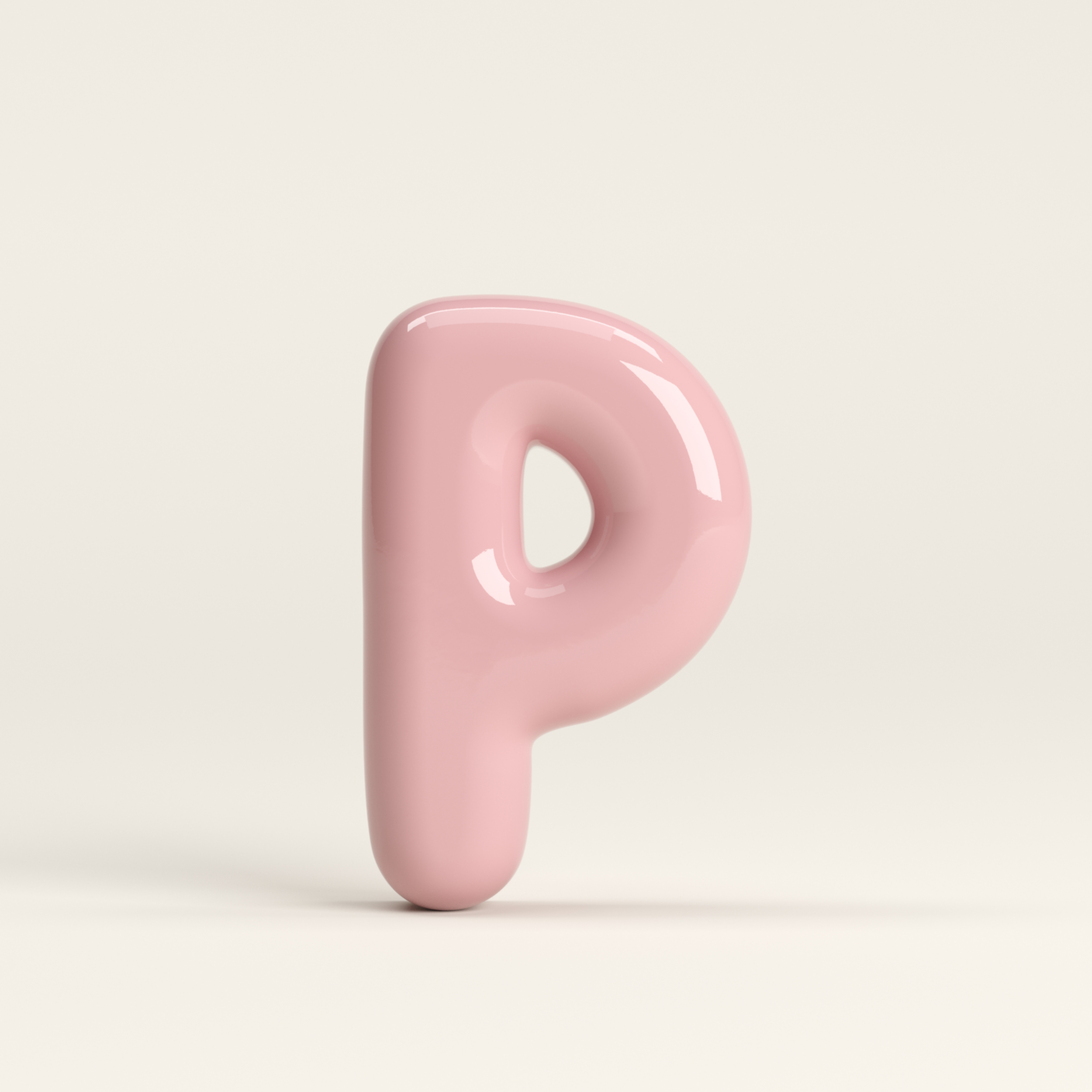 Letter P – handcrafted ceramic decor