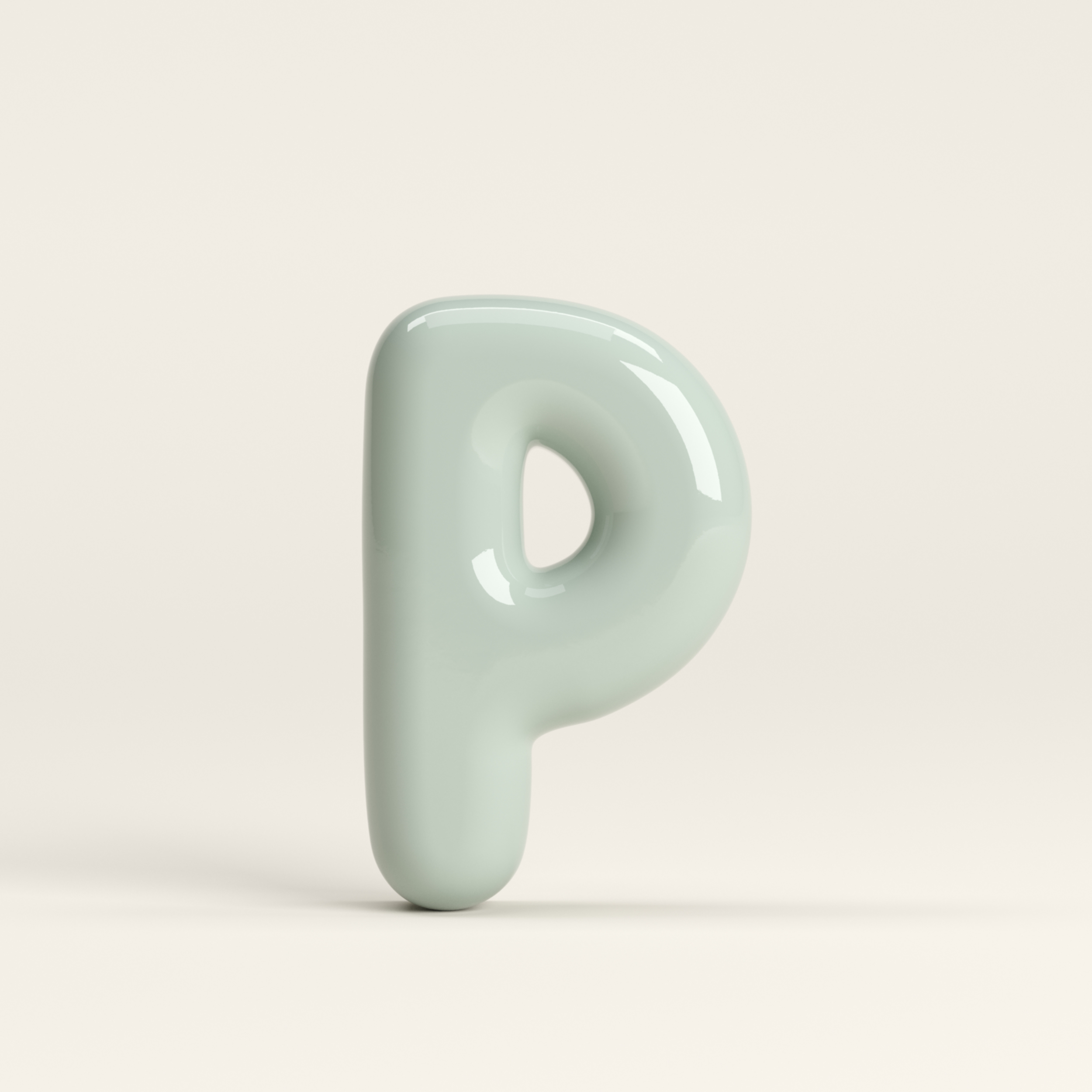Letter P – handcrafted ceramic decor