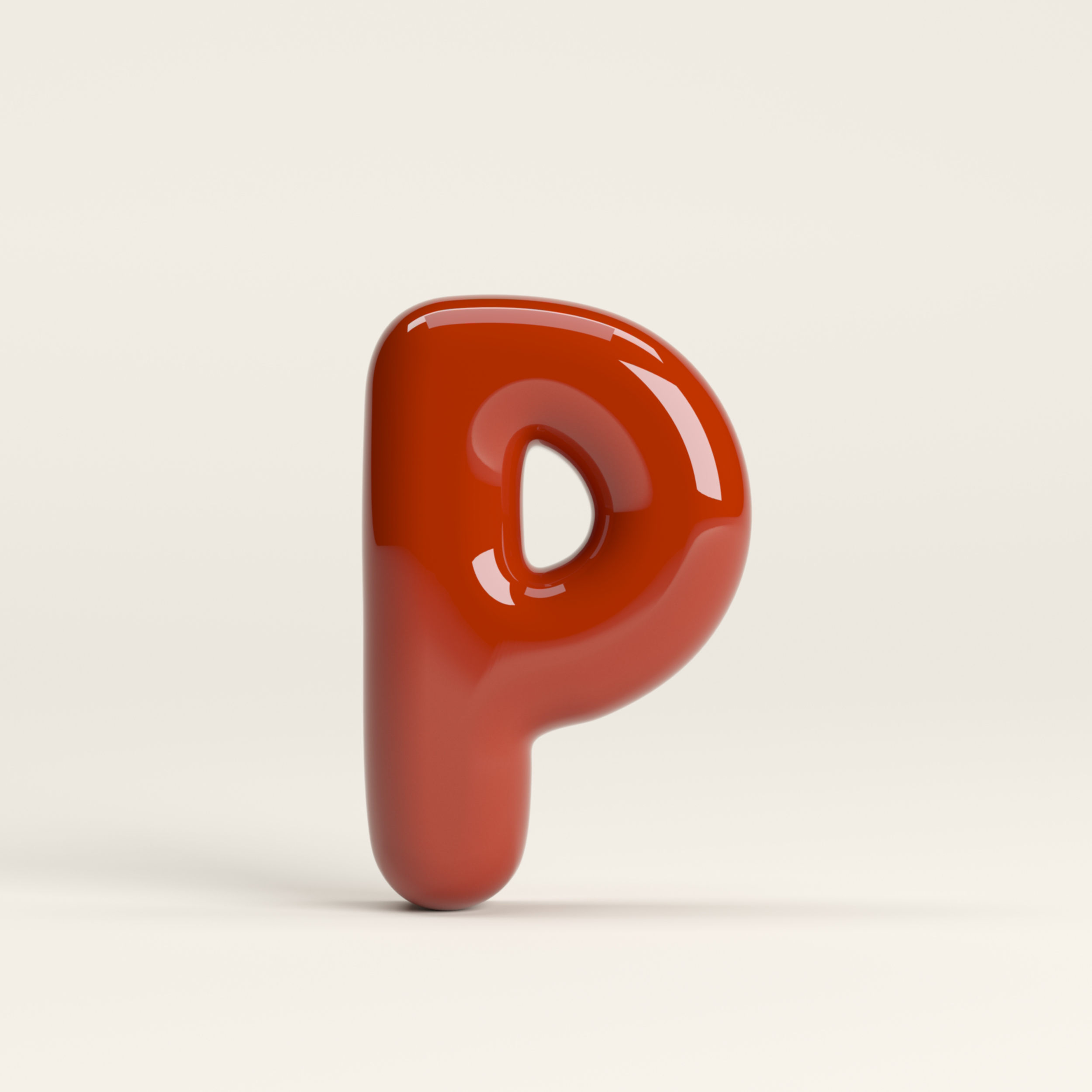 Letter P – handcrafted ceramic decor