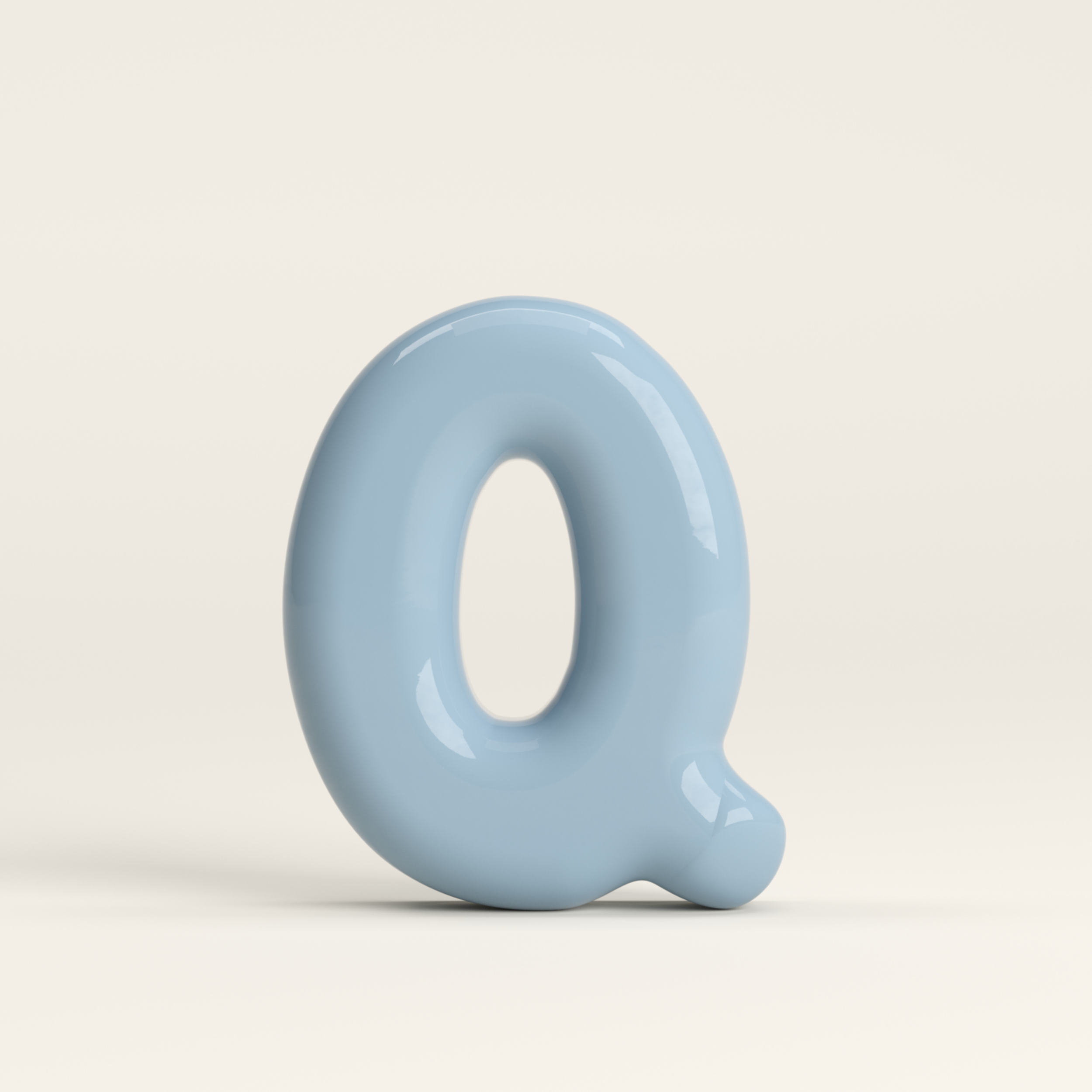 Letter Q – handcrafted ceramic decor