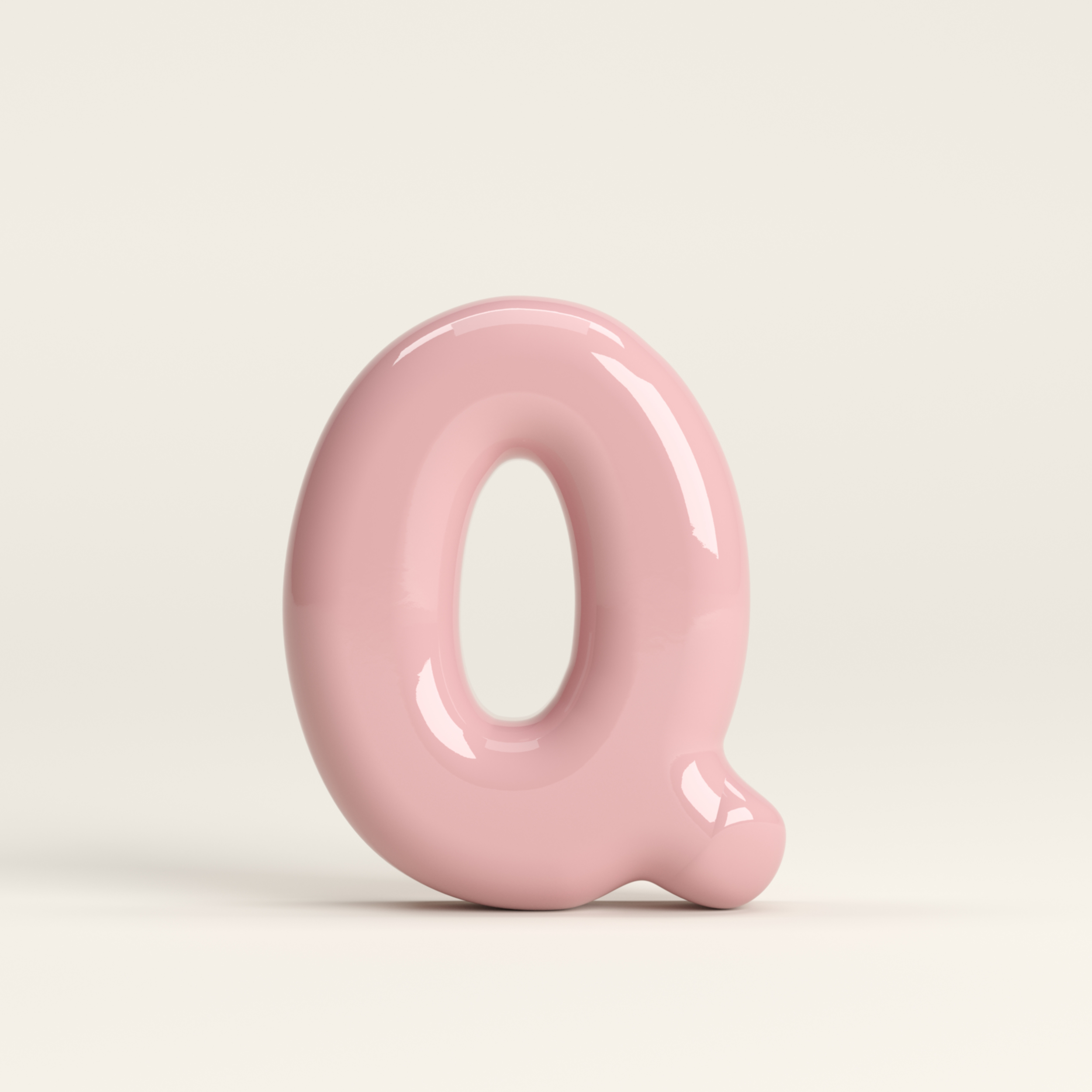 Letter Q – handcrafted ceramic decor