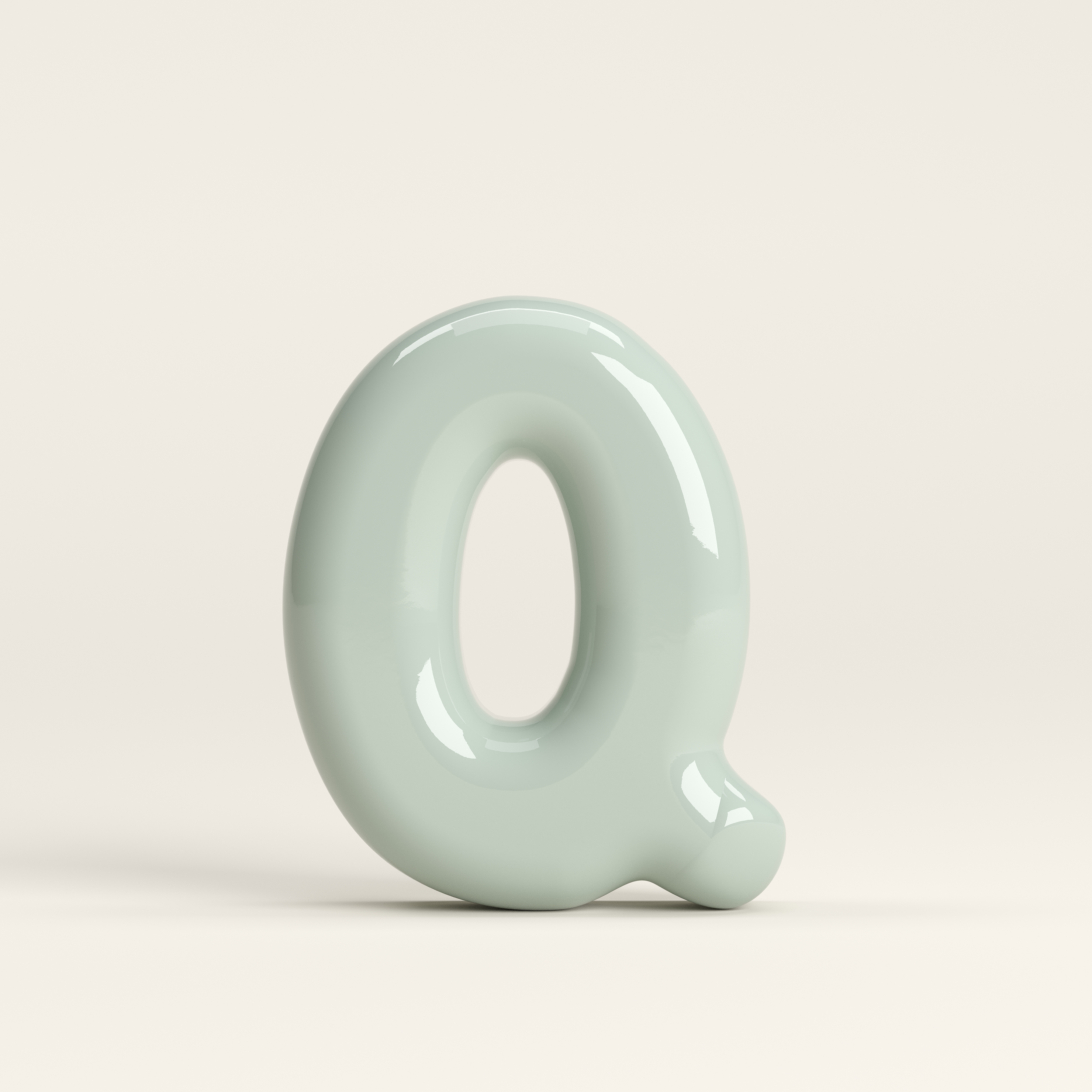 Letter Q – handcrafted ceramic decor