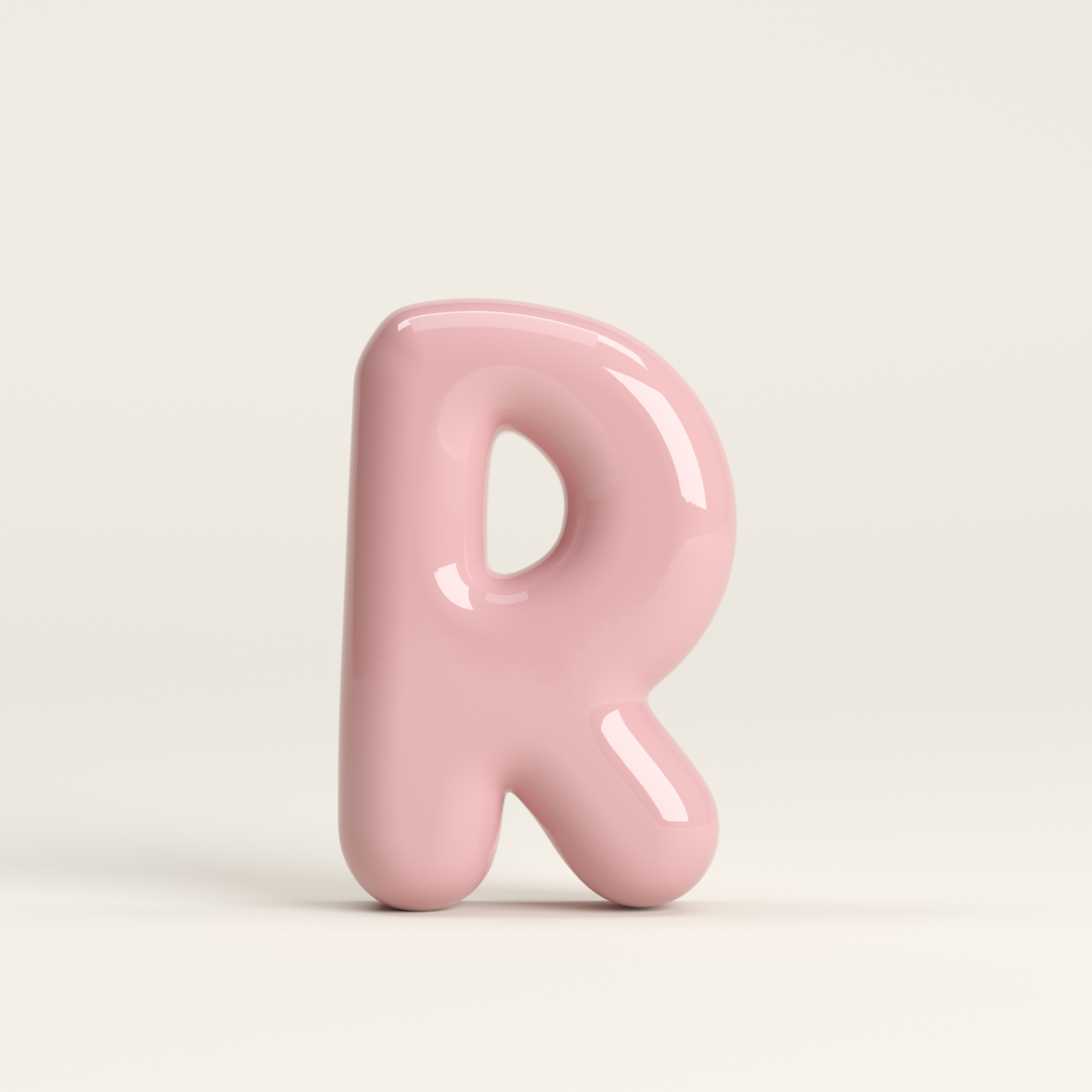 Letter R – handcrafted ceramic decor