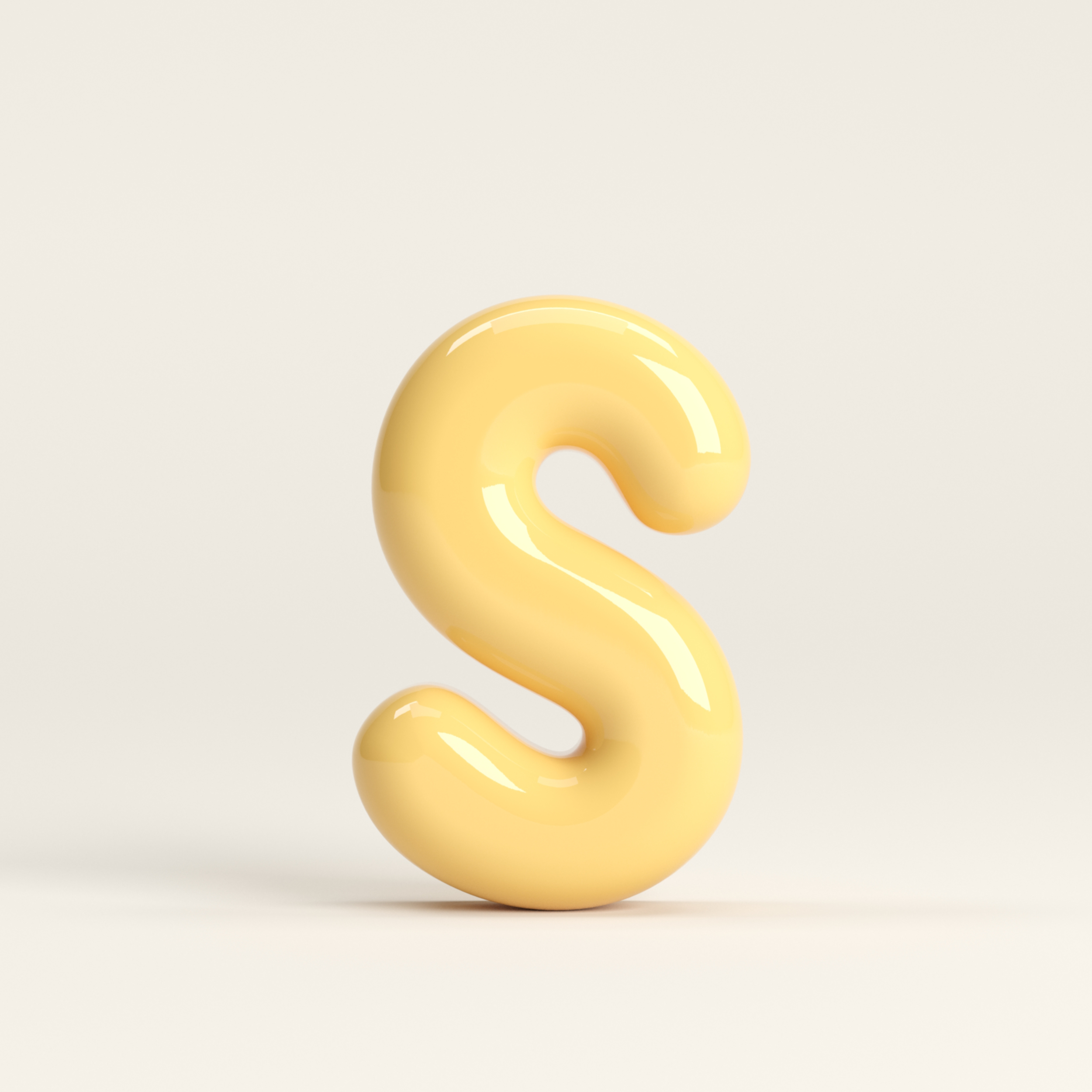Letter S – handcrafted ceramic decor