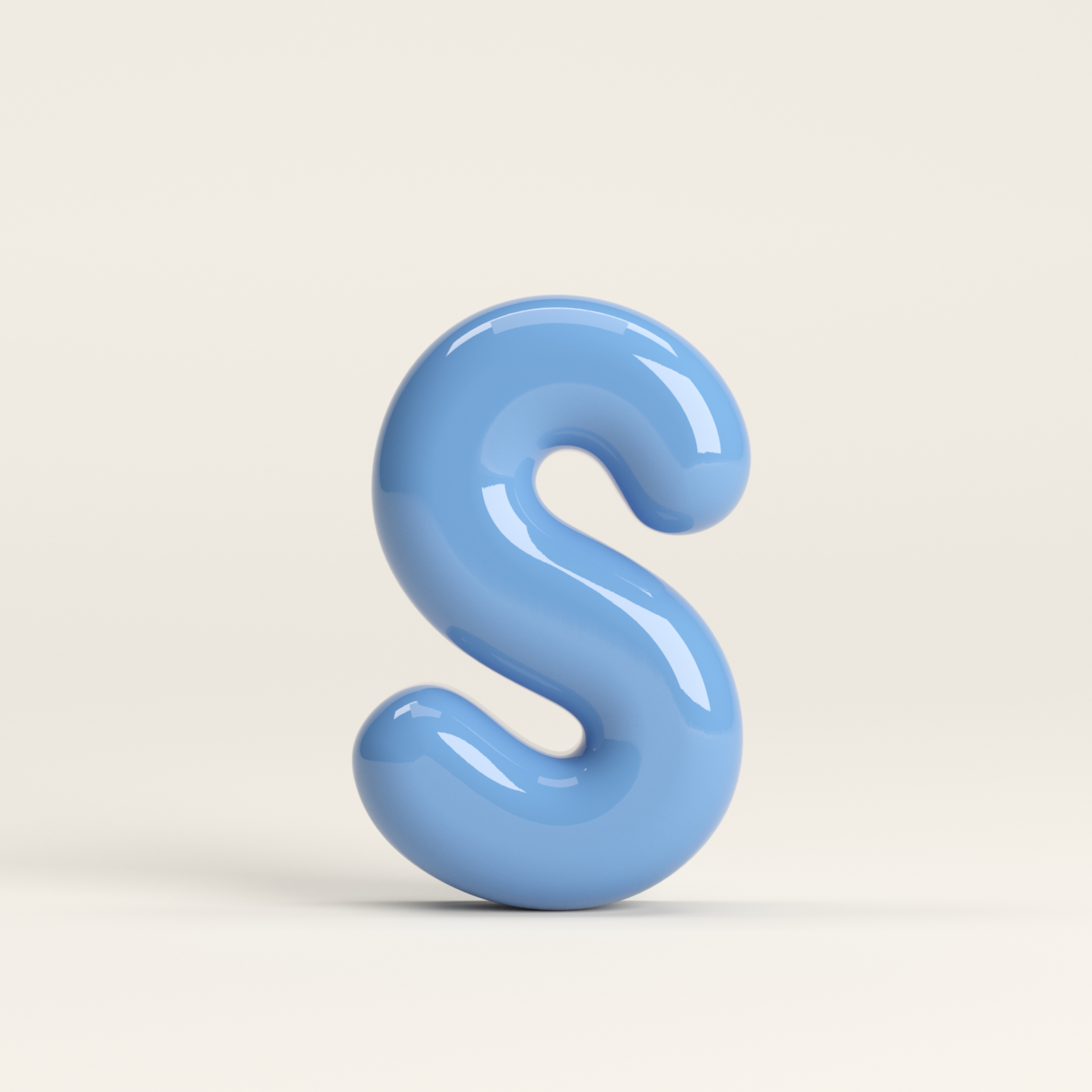 Letter S – handcrafted ceramic decor