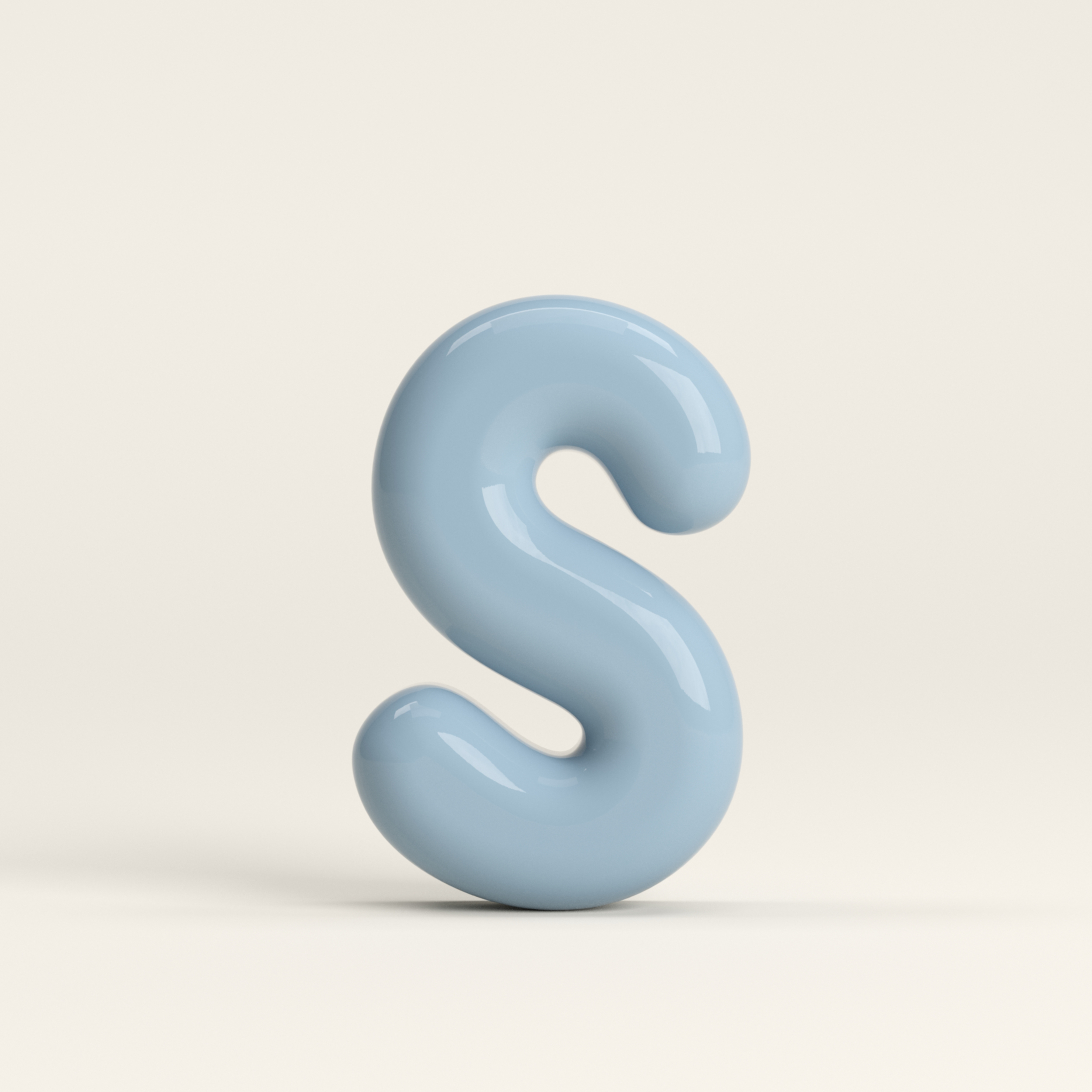 Letter S – handcrafted ceramic decor