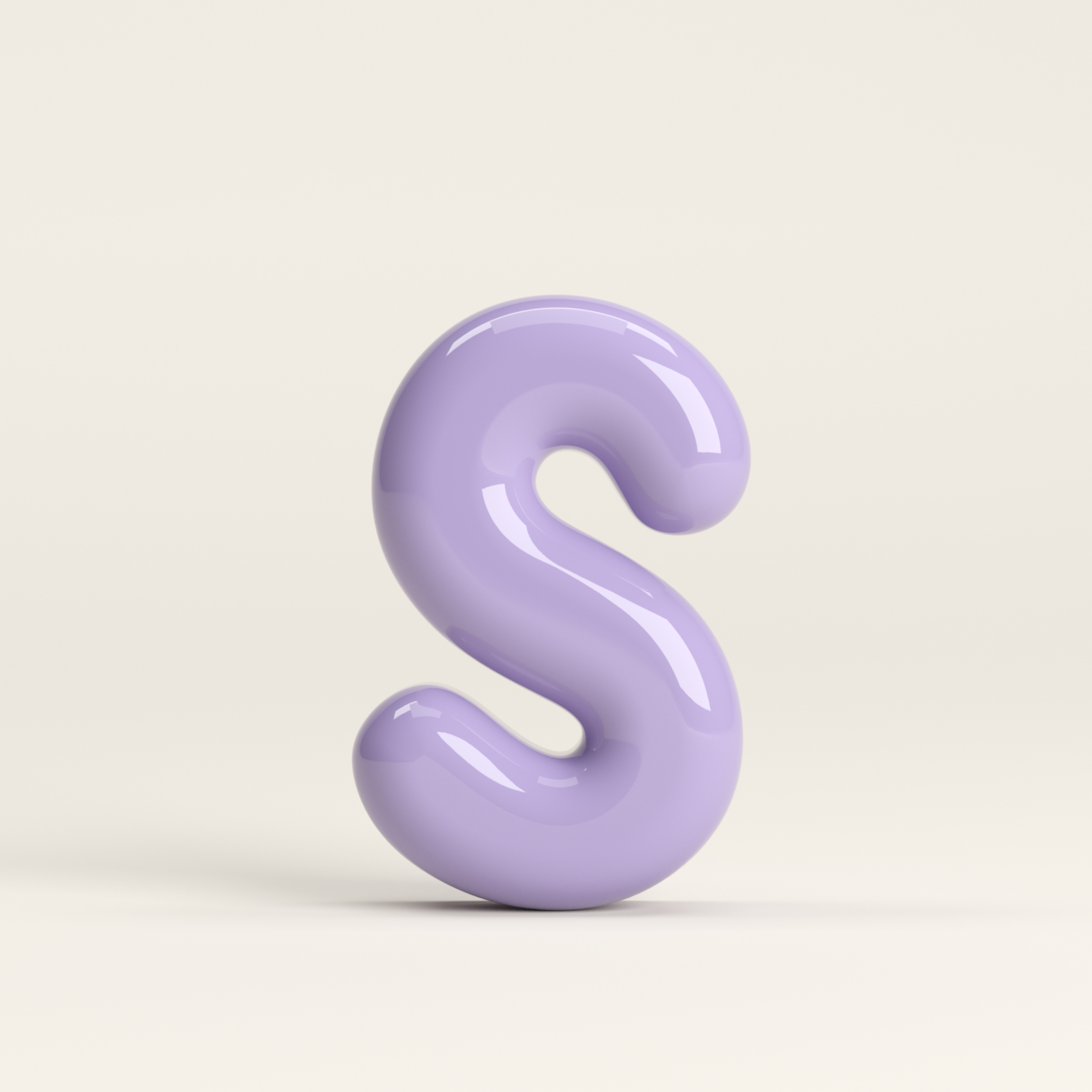 Letter S – handcrafted ceramic decor