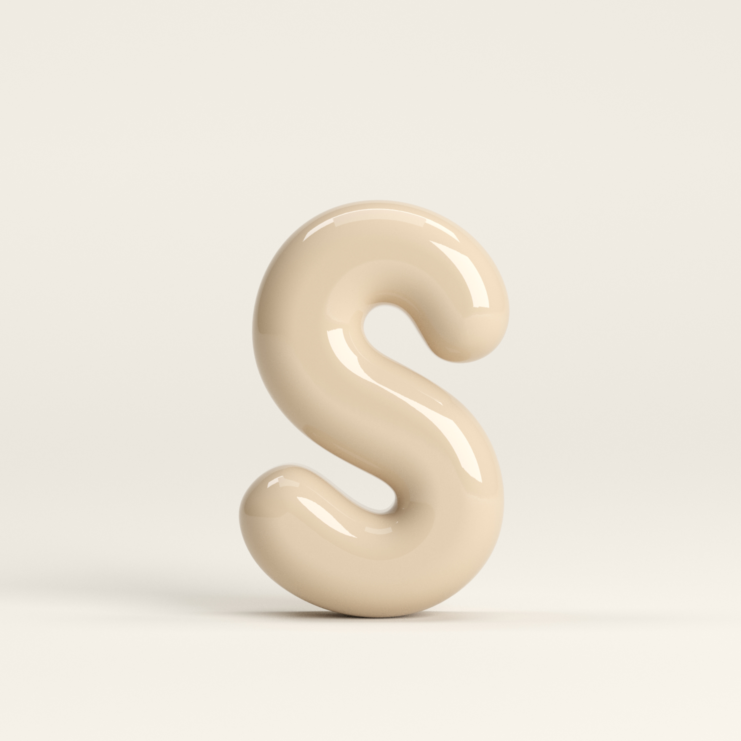 Letter S – handcrafted ceramic decor
