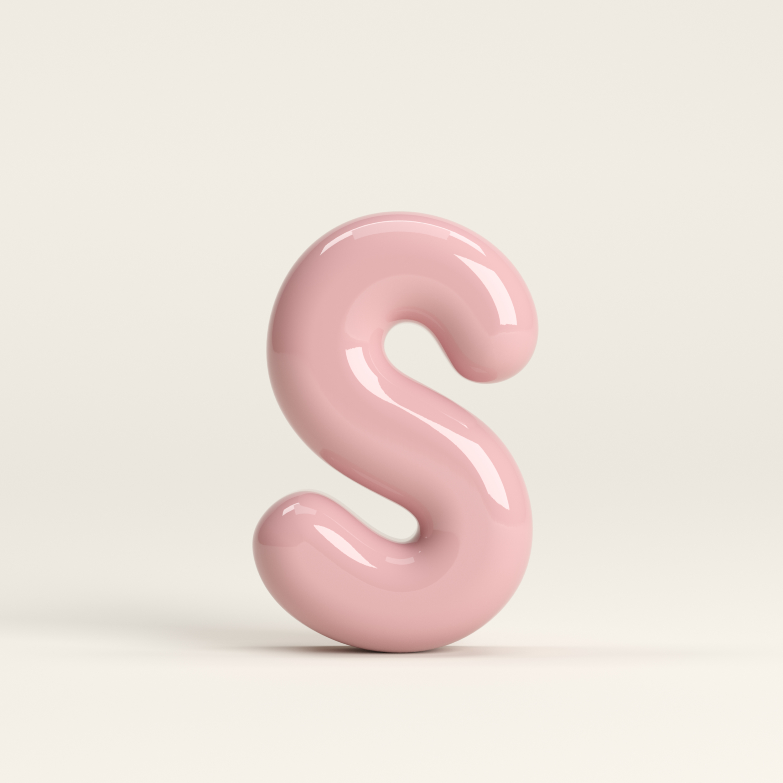 Letter S – handcrafted ceramic decor