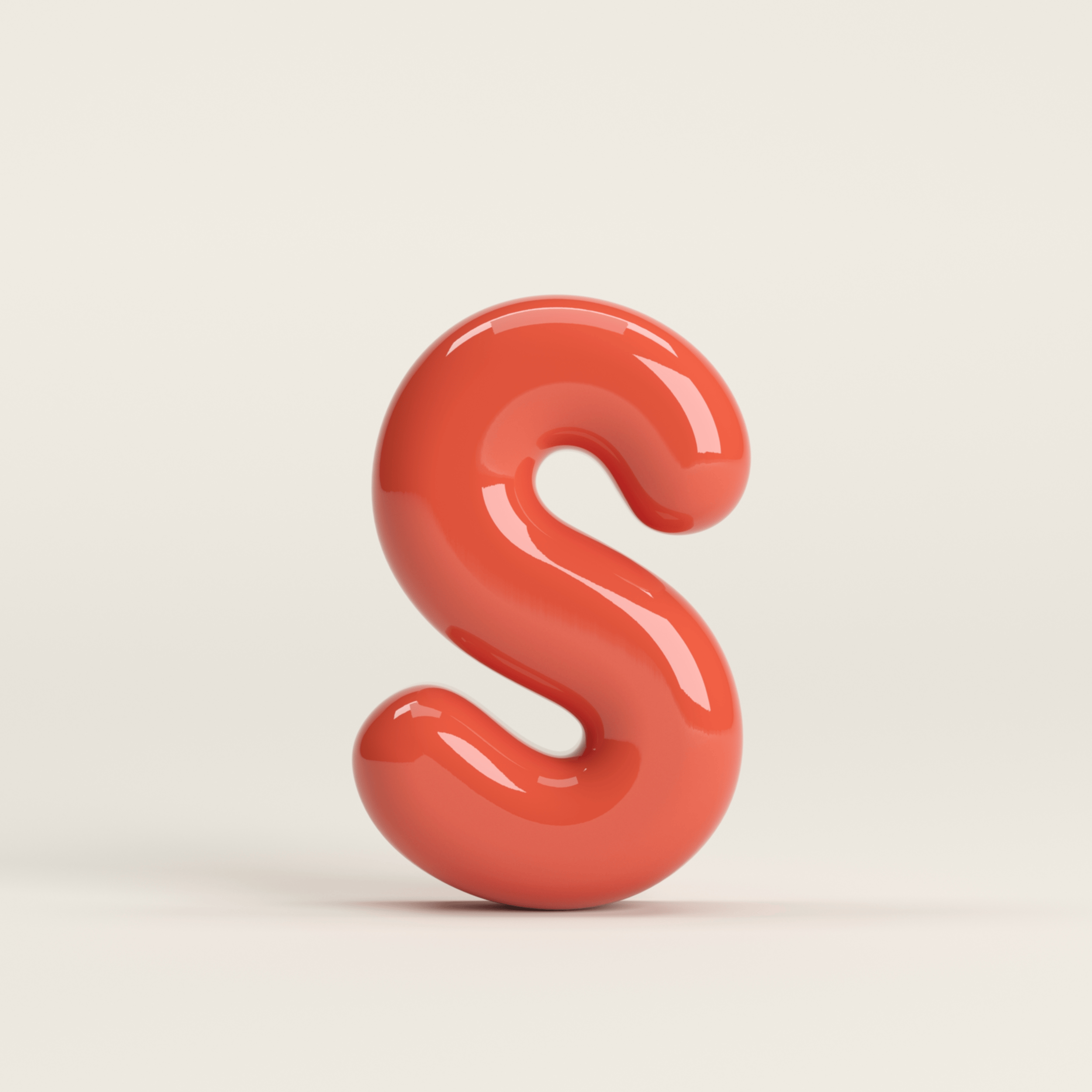 Letter S – handcrafted ceramic decor