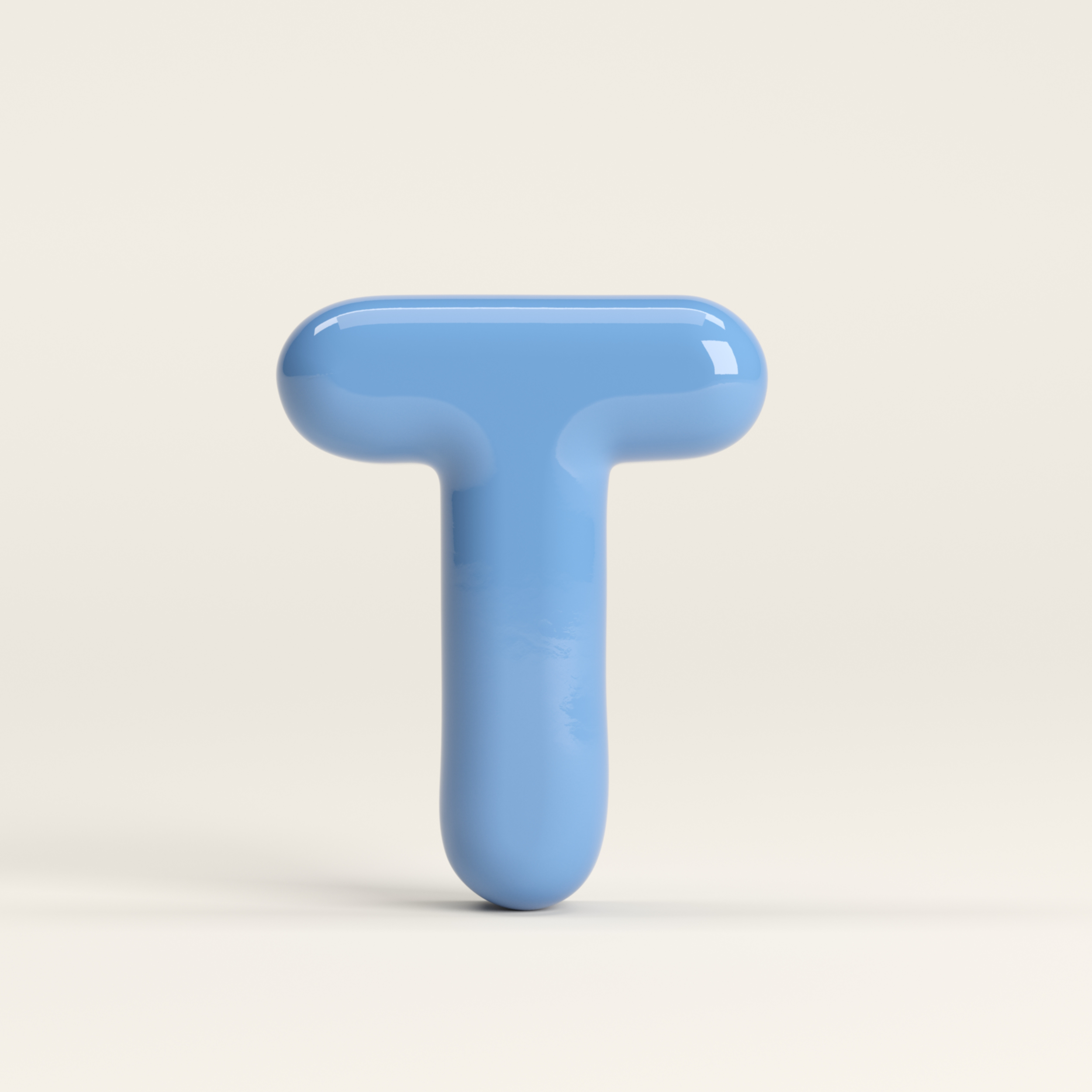 Letter T – handcrafted ceramic decor