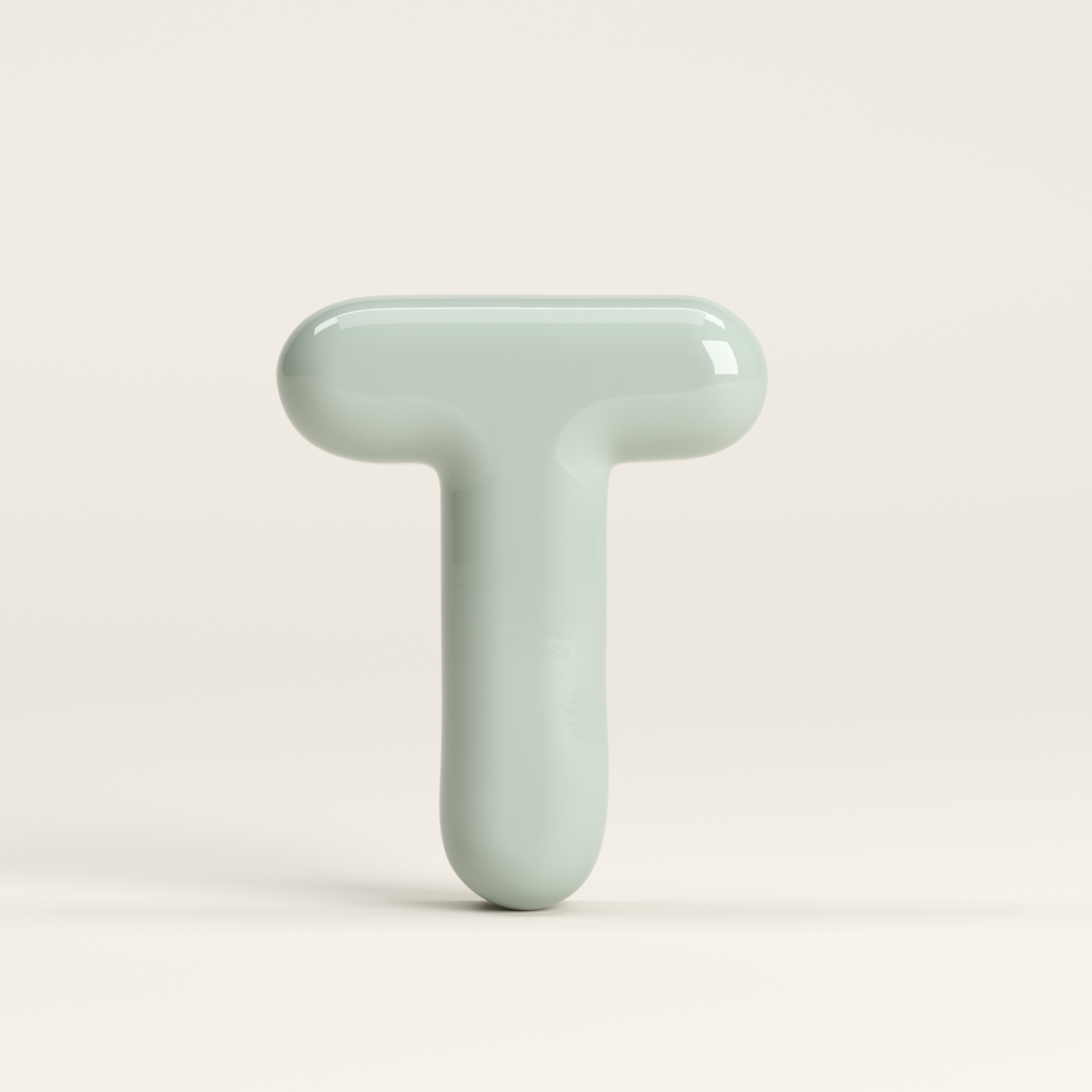 Letter T – handcrafted ceramic decor