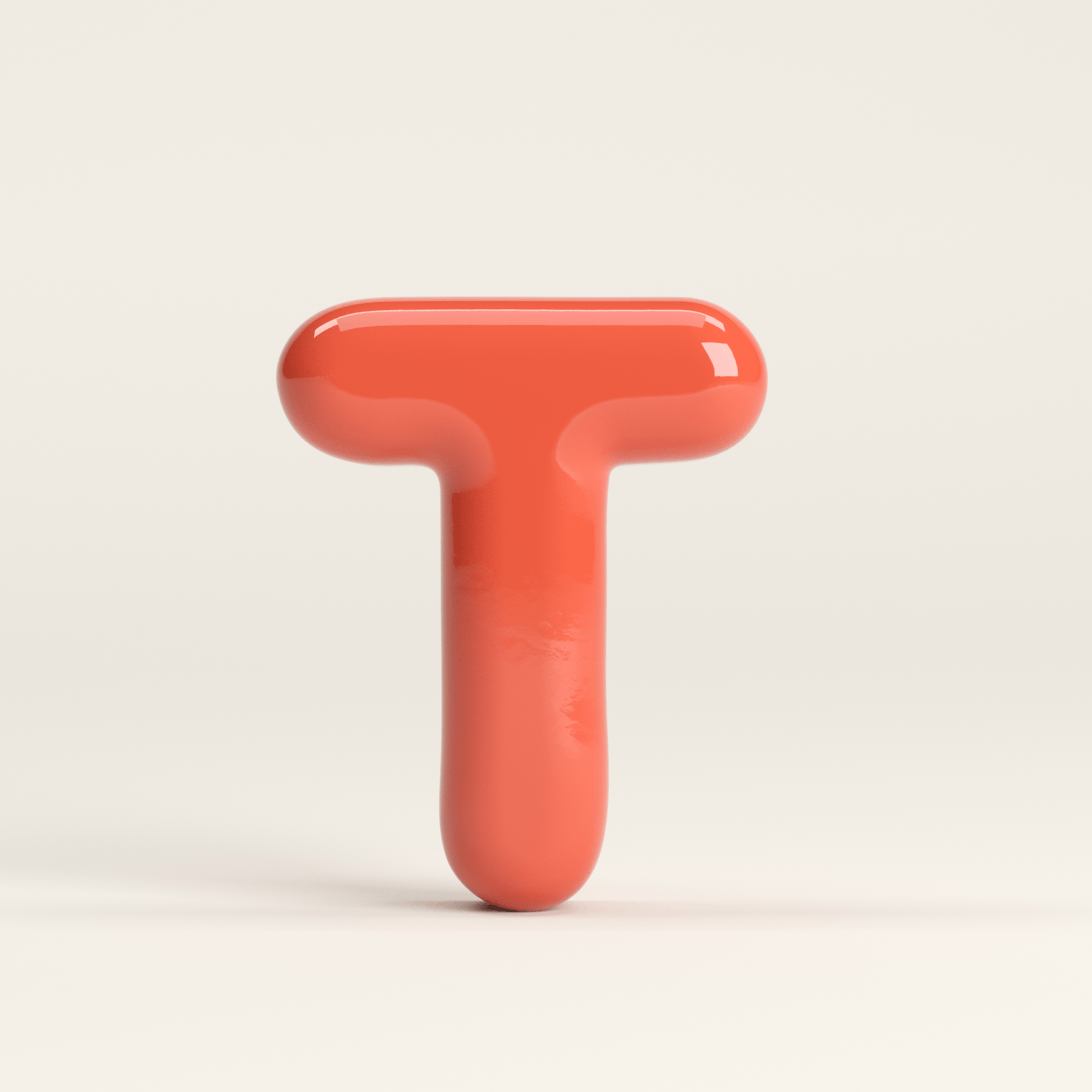 Letter T – handcrafted ceramic decor