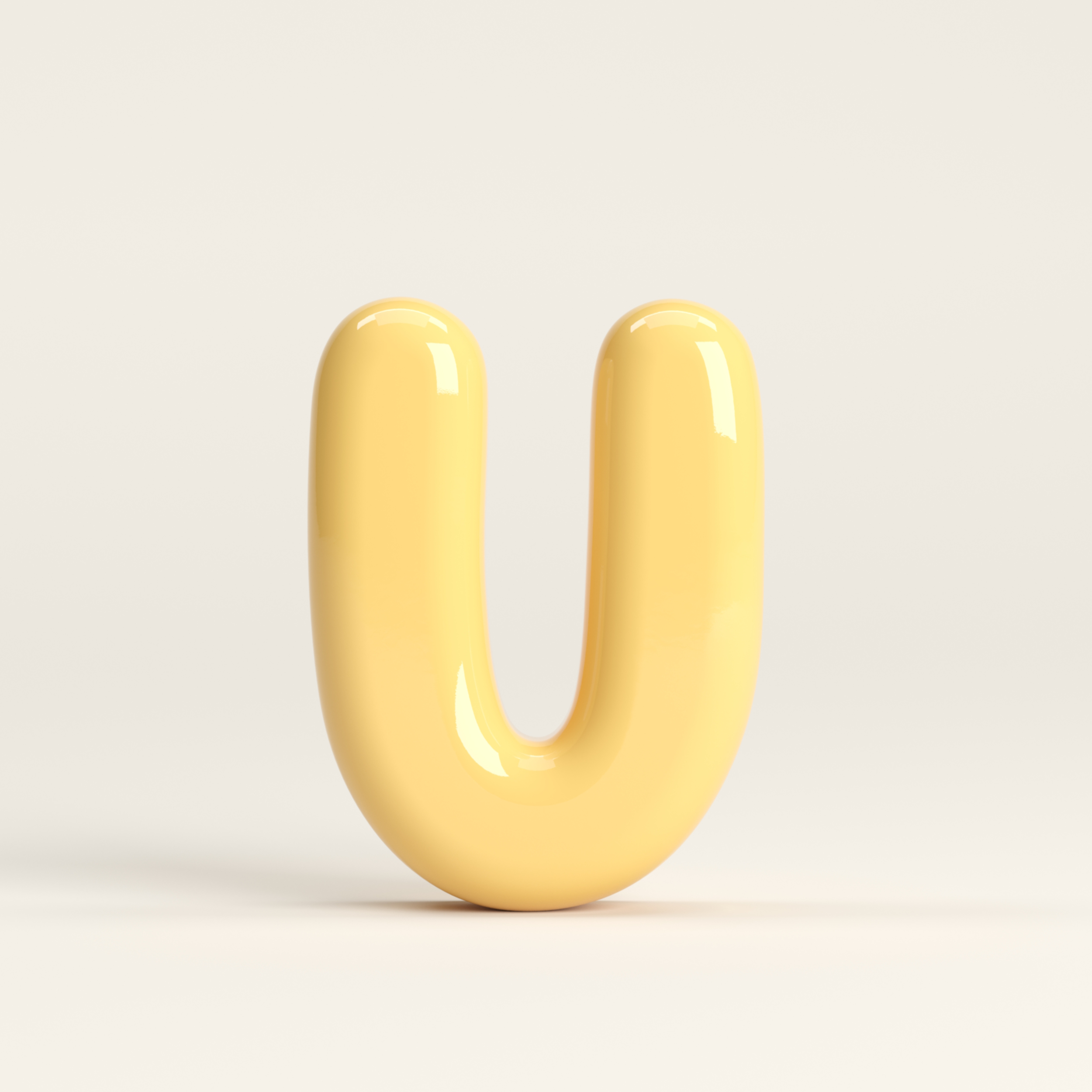 Letter U – handcrafted ceramic decor